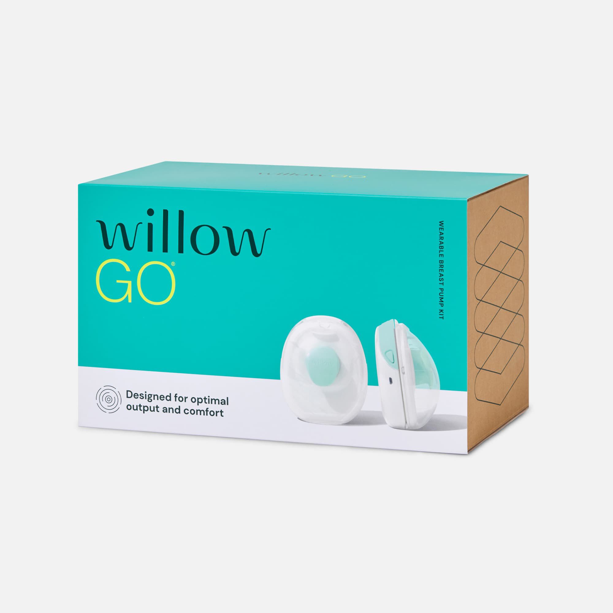 Willow Go® Wearable Breast Pump with Case, Sizing Inserts, and Milk Containers