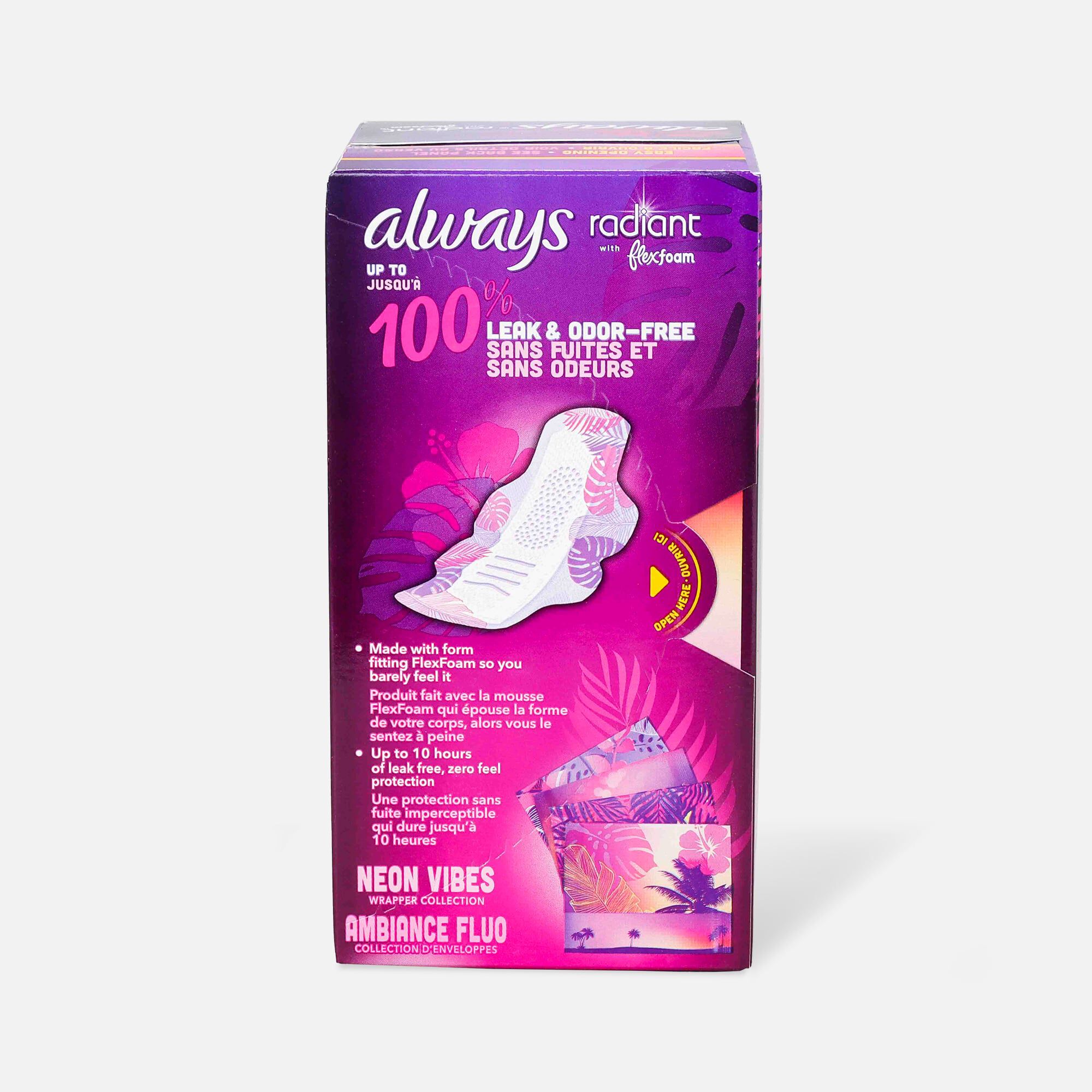 Always Radiant FlexFoam Pads with Wings, Scented, , large