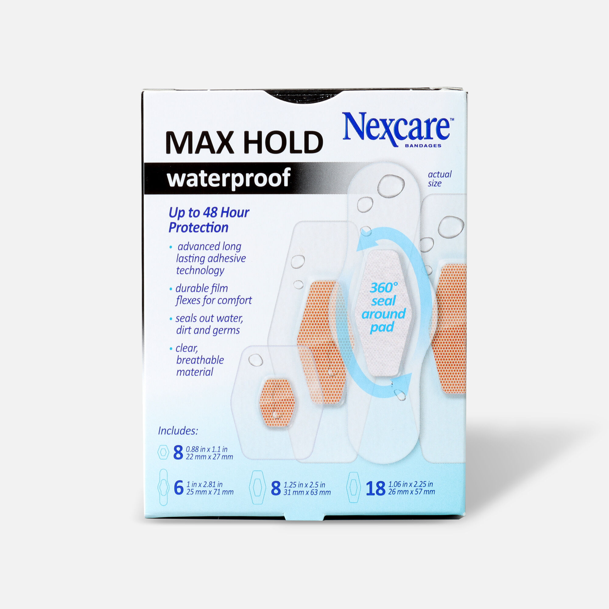 Nexcare Max Hold Bandage Assorted Sizes, , large