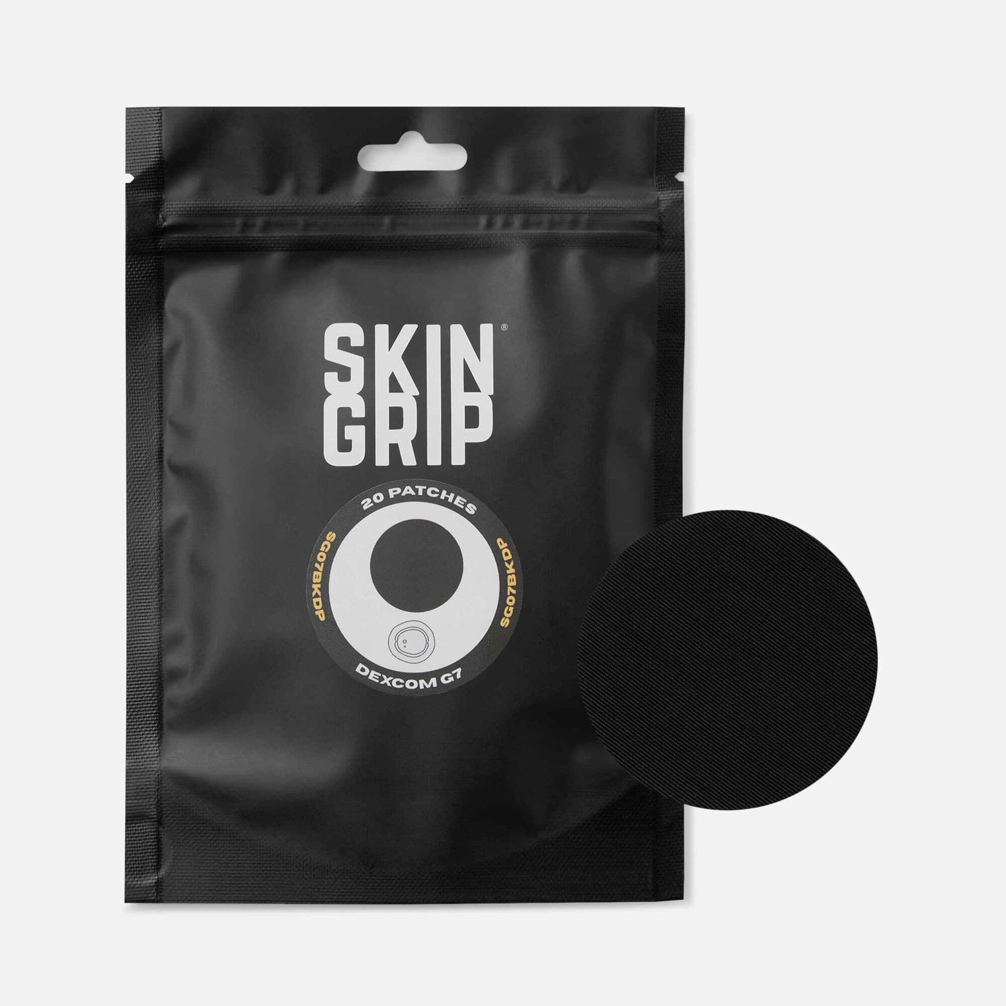 Skin Grip® Dexcom G7 & Stelo Adhesive Patches, Black, 20 ct.