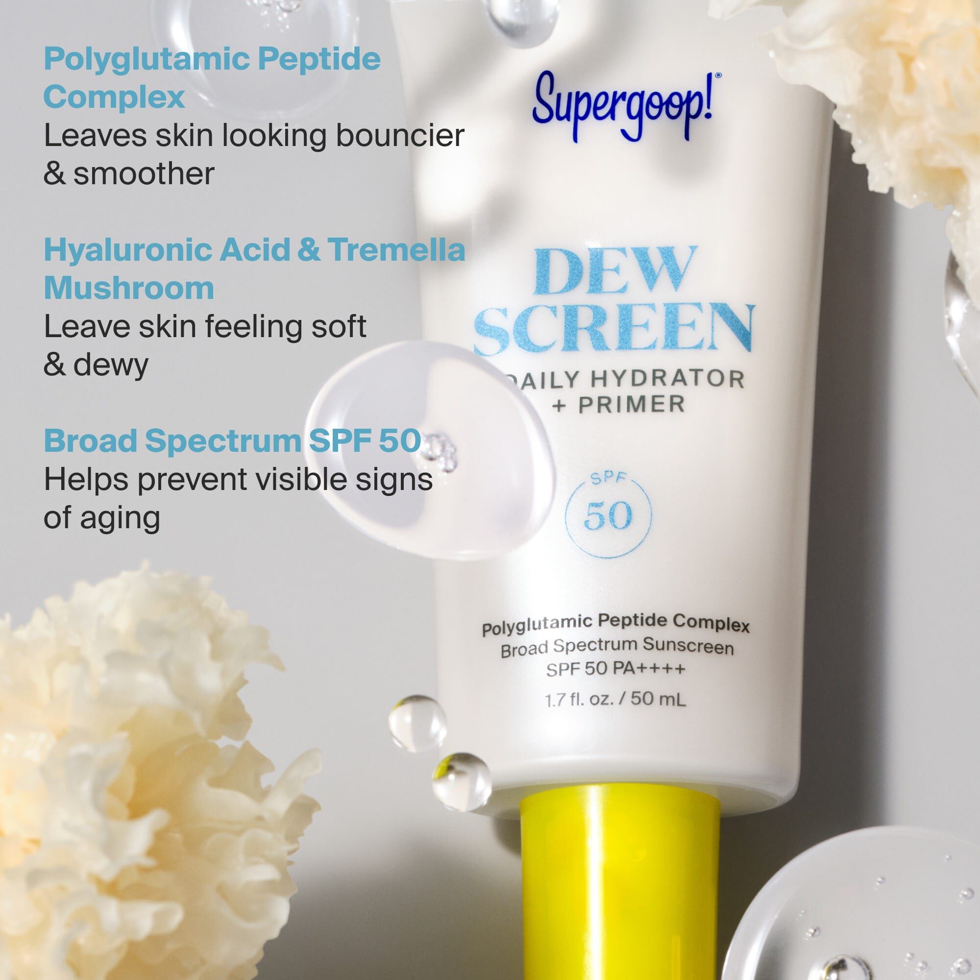 Supergoop! Dewscreen Daily Hydrator + Primer SPF 50, 1.7 oz., , large