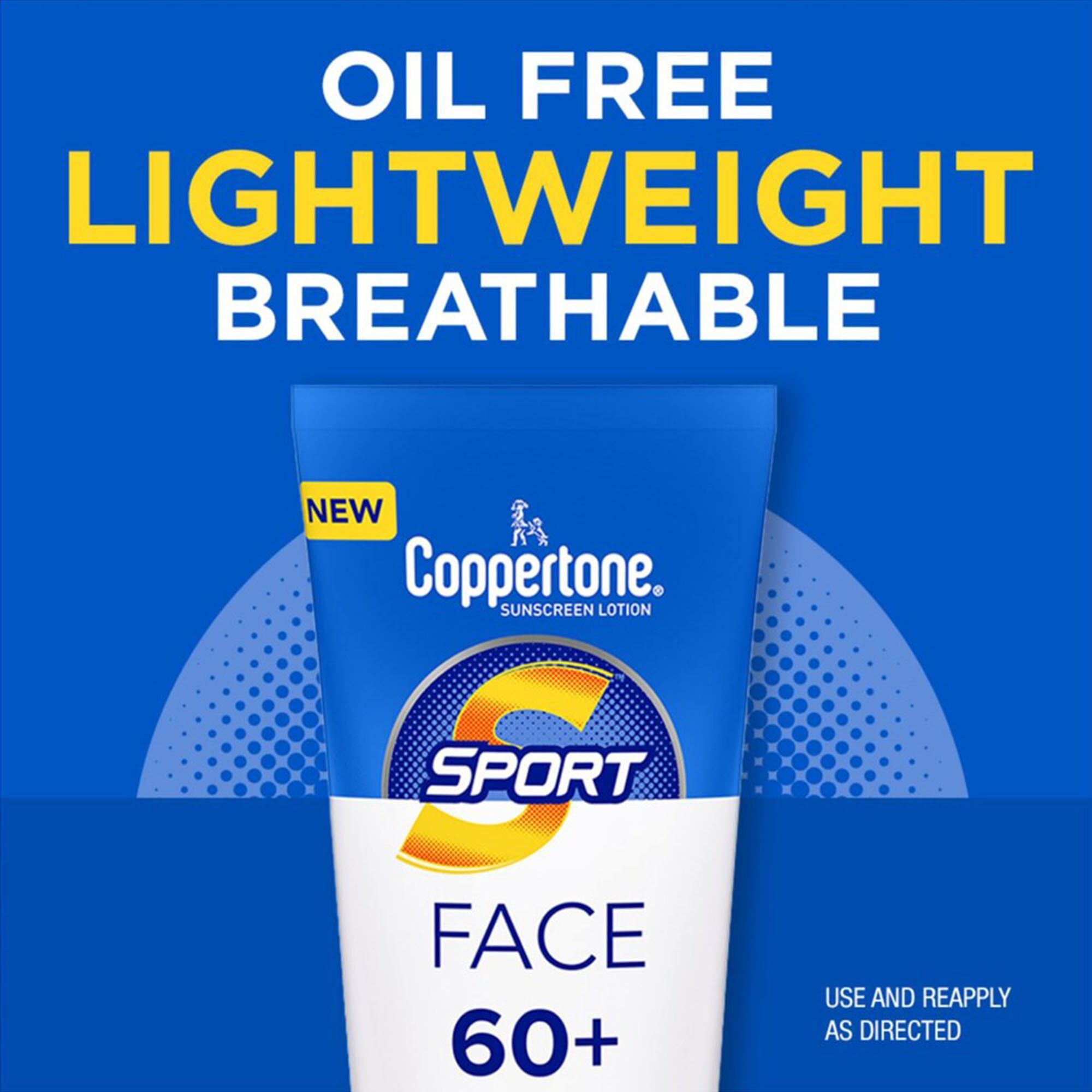 Coppertone Sport Face Sunscreen Lotion, SPF 60+,  2.5 fl oz., , large