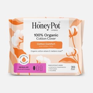 The Honey Pot 100% Organic Top Sheet Non Herbal Menstrual Pads