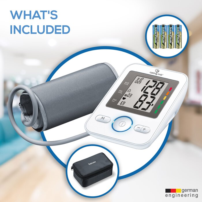 Caring Mill™ Upper Arm Digital Blood Pressure Monitor with Adjustable Cuff, , large