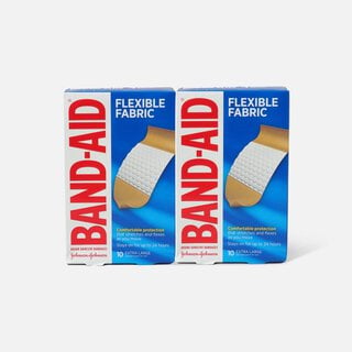 BAND-AID® Flexible Fabric Adhesive Bandages, Extra Large - 10 ct. (2-Pack), , large