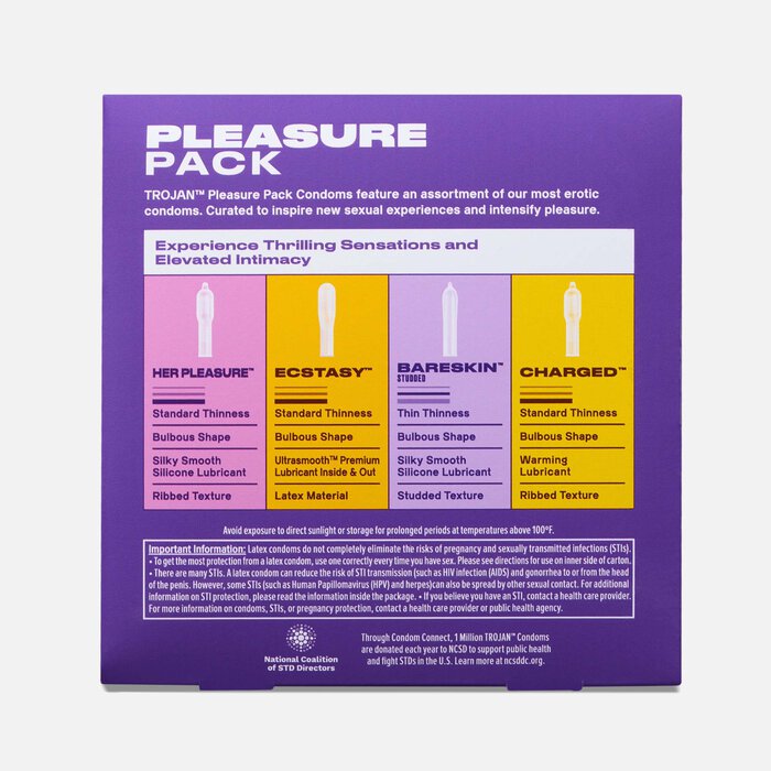Trojan Latex Condom Pleasure Pack Lubricated, 36 ct., , large