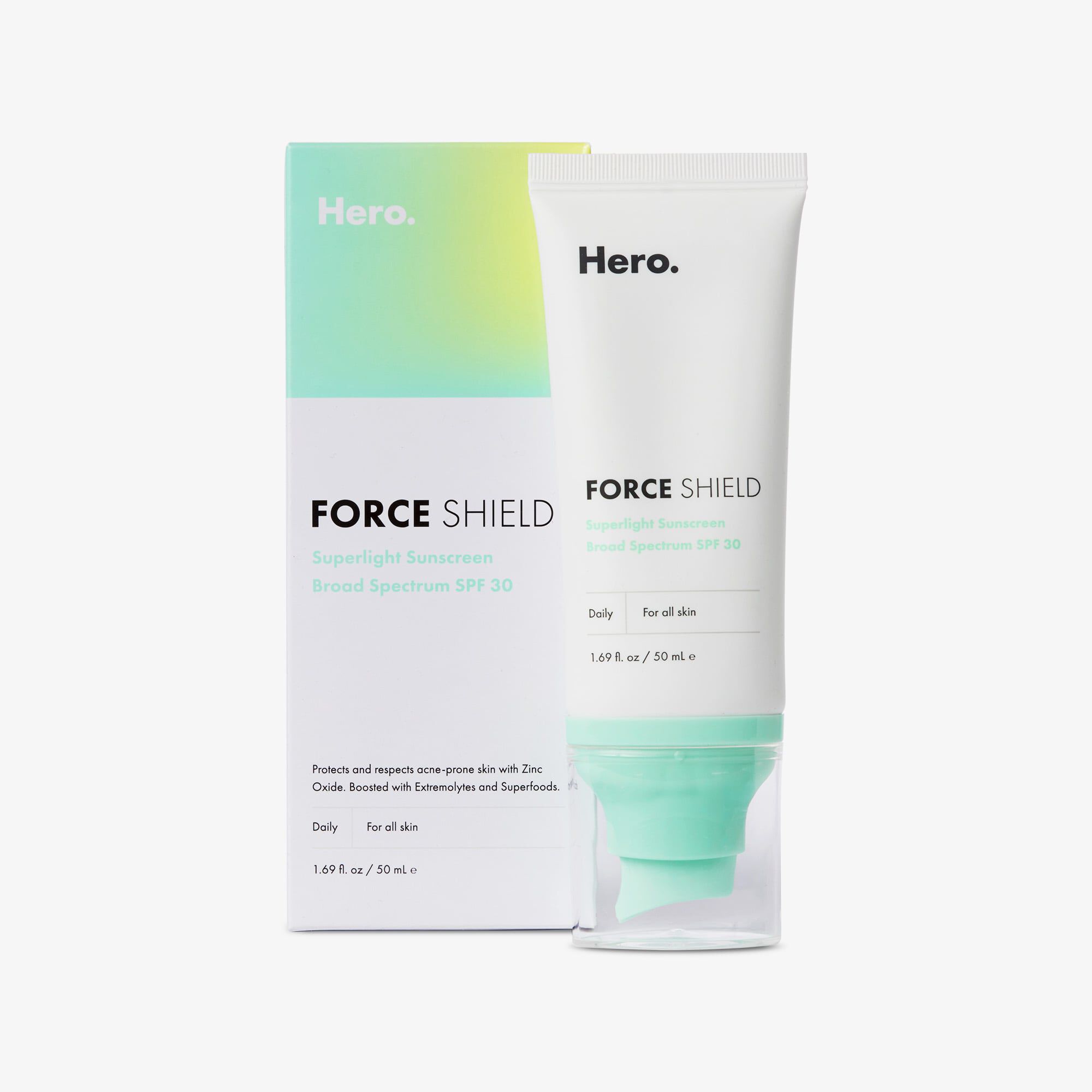 Hero Cosmetics Force Shield Superlight Sunscreen Broad Spectrum, SPF 30, 1.69 fl oz., , large