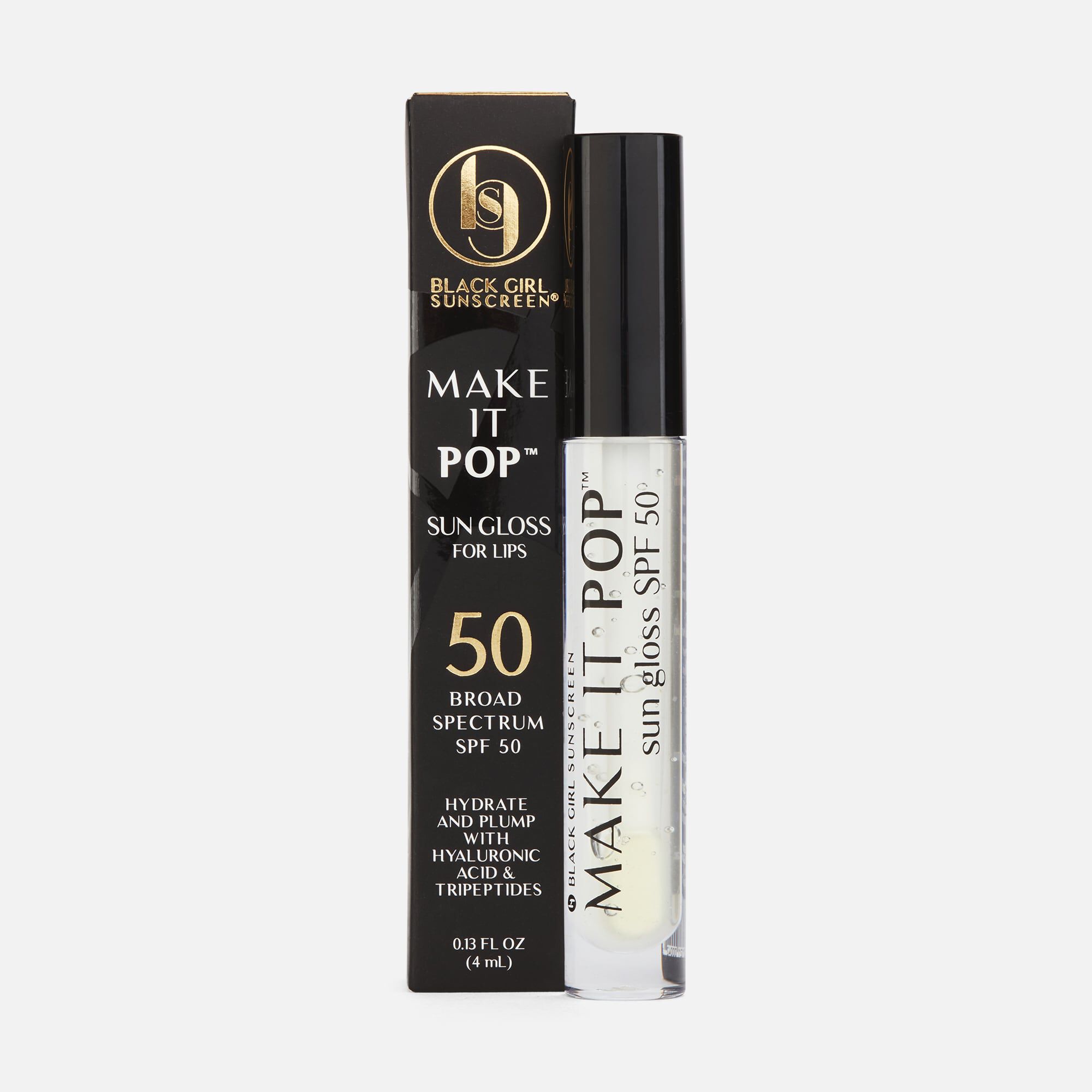 Black Girl Sunscreen Make It Pop Sungloss Sunscreen Lip Gloss, SPF 50, 0.13 fl oz.