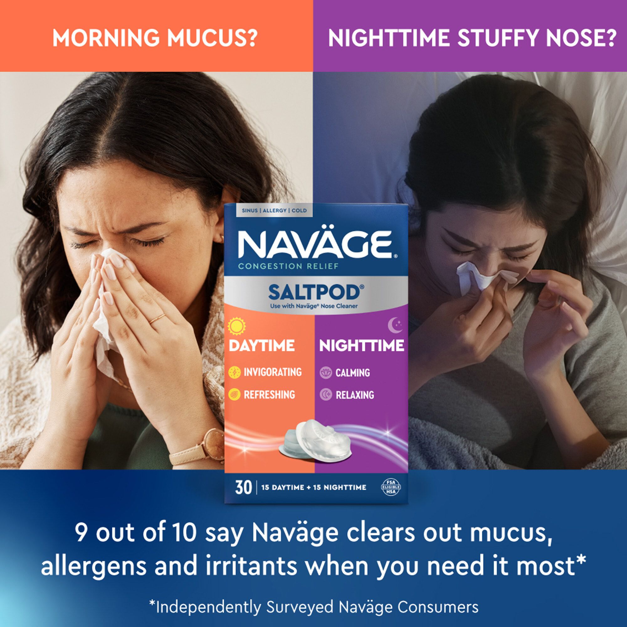 Navage SaltPods Day & Night Combo Pack, 30 ct., , large