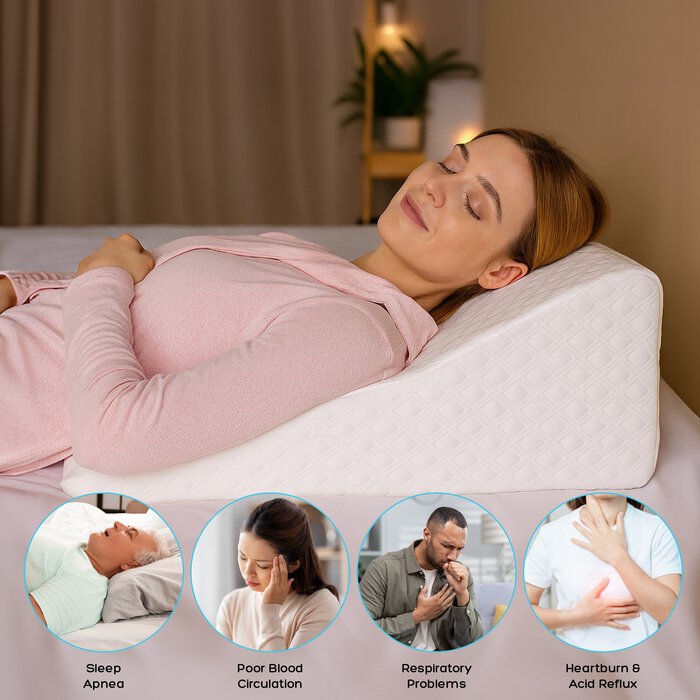 Caring Mill™ Back Support & Acid Reflux Relief Wedge Pillow, , large