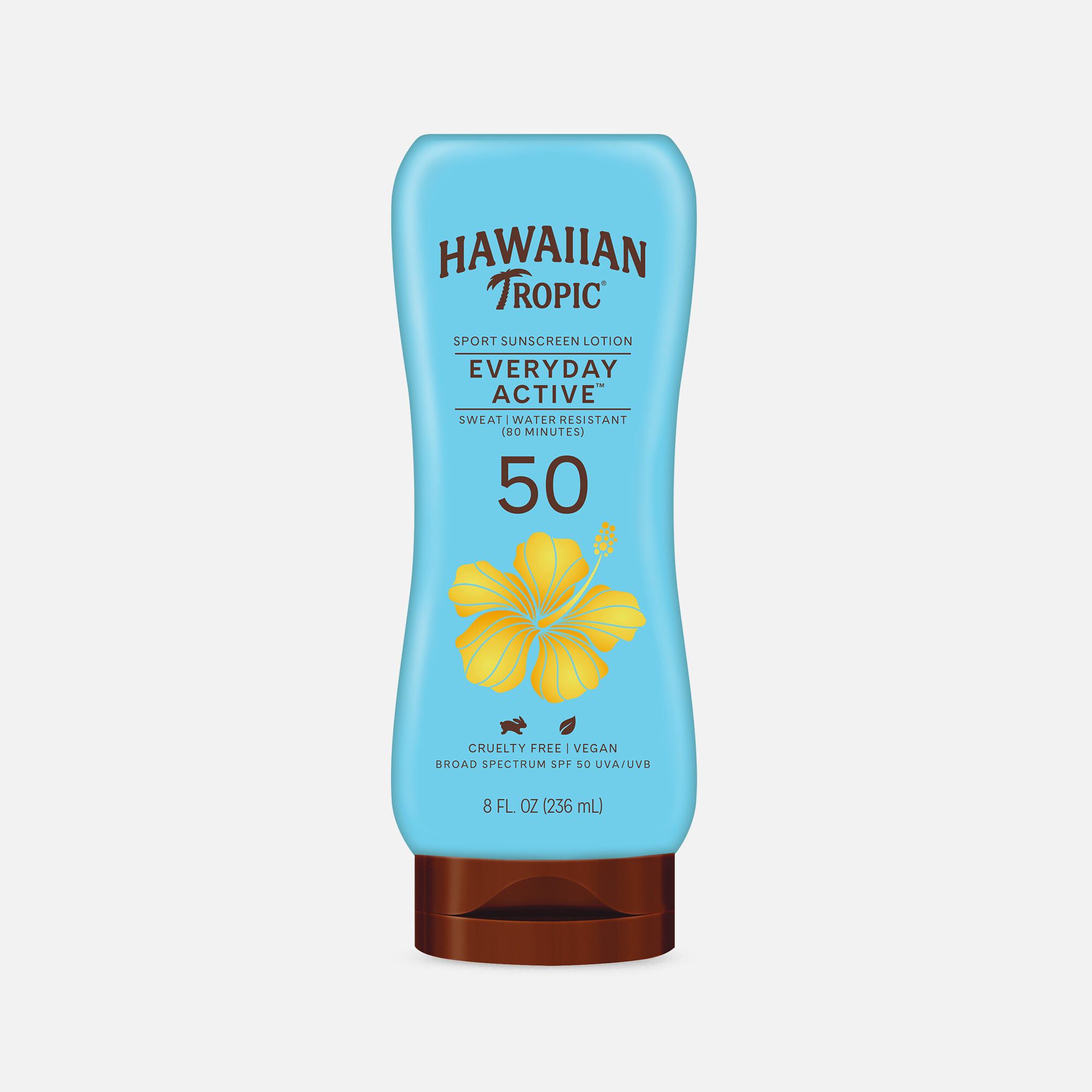 Hawaiian Tropic Island Sport Lotion Sunscreen SPF 50, 8 oz., , large