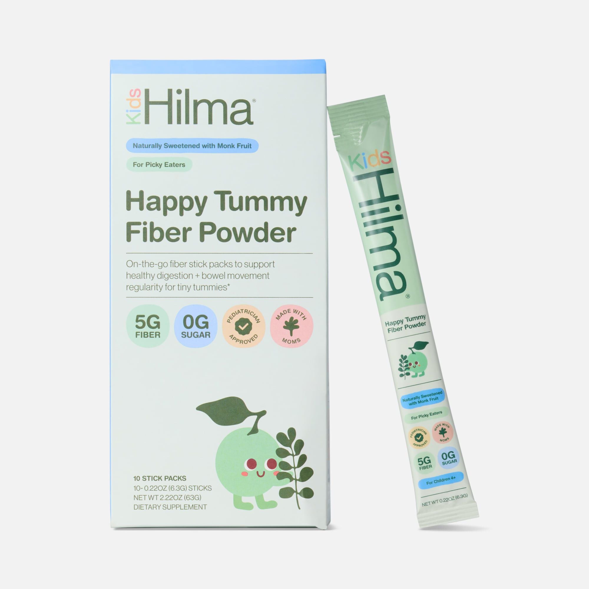 Hilma® Kids Happy Tummy Fiber Powder Stick Packs, 10 ct., , large