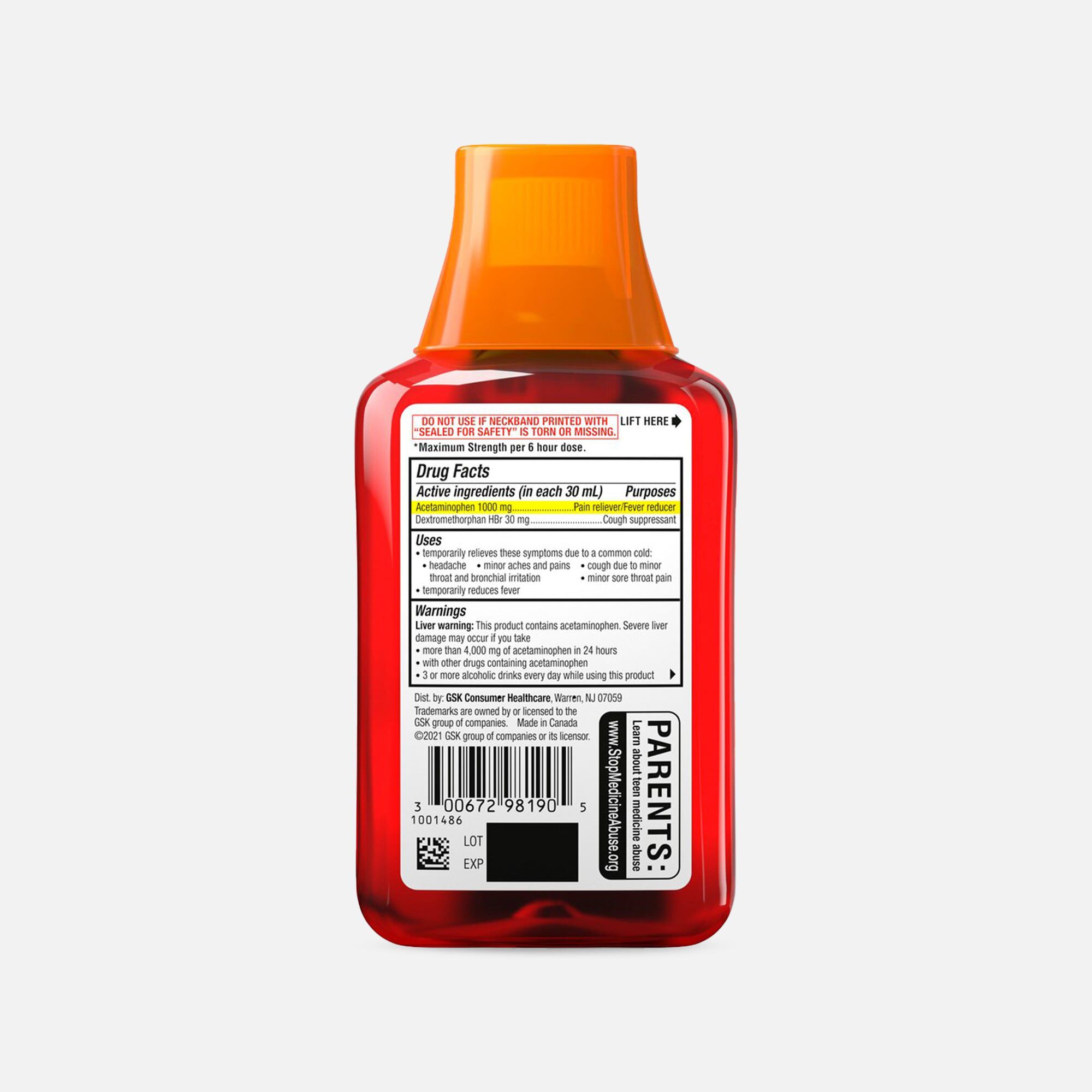 TheraFlu Max Strength Daytime Flu Relief Syrup, Honey Elderberry Flavor, 8.3 fl oz., , large