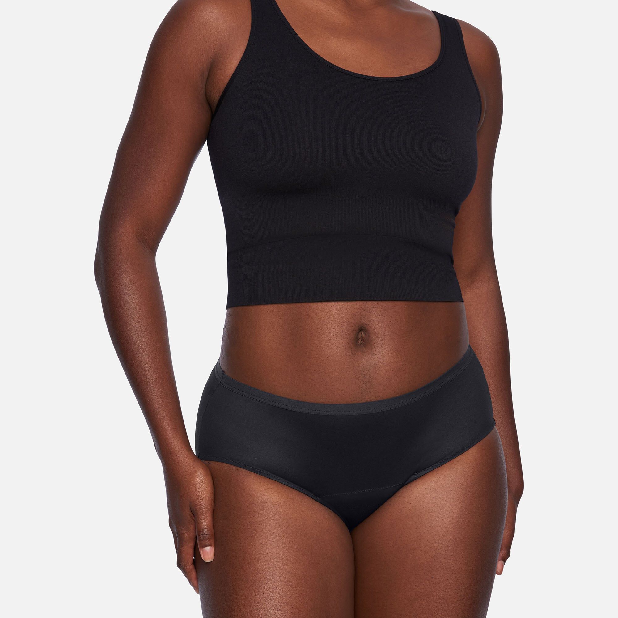 Thinx For All Leaks Signature Very Light Hiphugger Incontinence Underwear, Black, , large