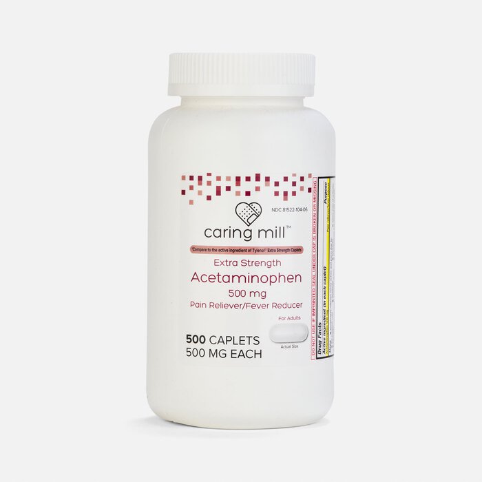 Caring Mill™ Acetaminophen Adult Pain Reliever/Fever Reducer Extra Strength Caplets, , large