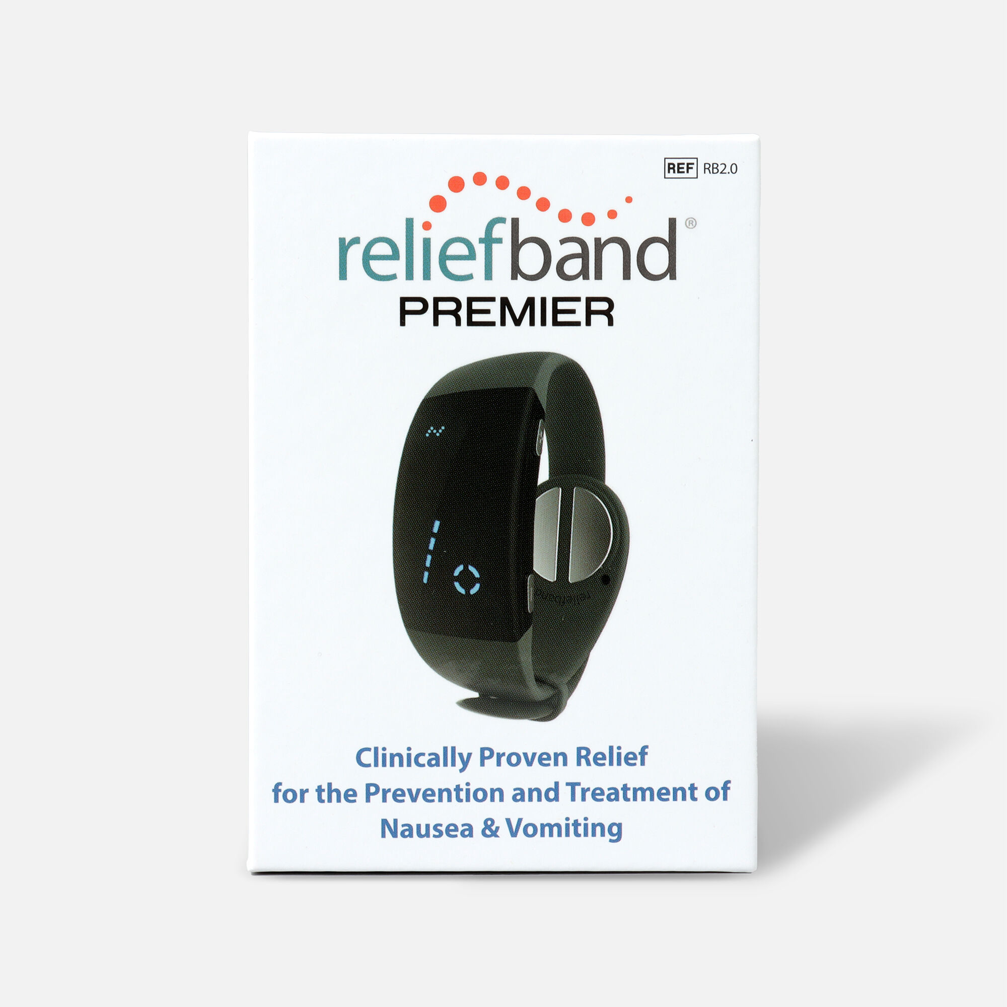 Reliefband Premier for Nausea Relief, Charcoal Grey, Charcoal Grey, large