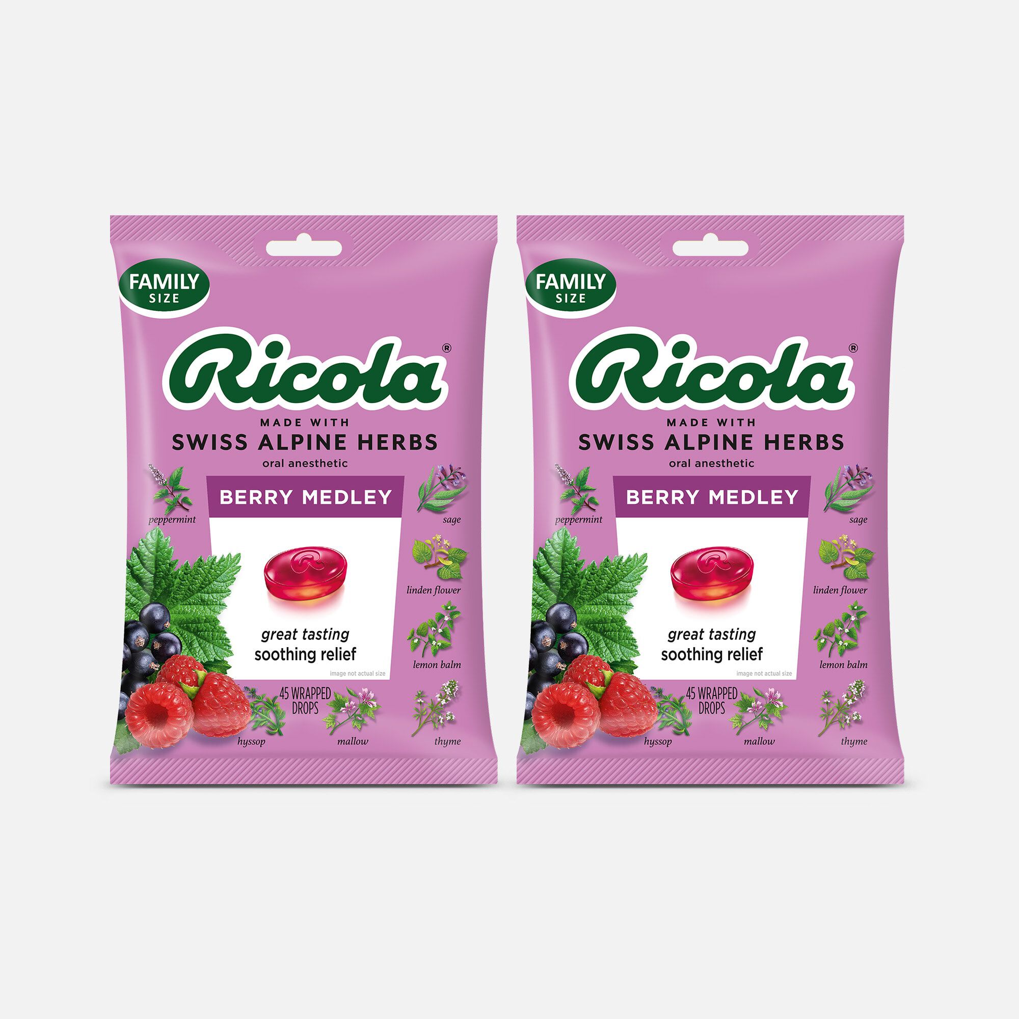 Ricola Berry Medley Throat Drops, 45 ct. (2-Pack), , large