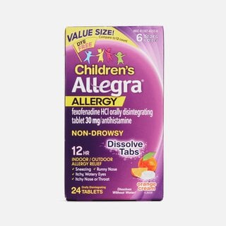 Children's Allegra Allergy 12 Hour Non-Drowsy Dissolve Tablets, Orange Cream, 24 ct., , large