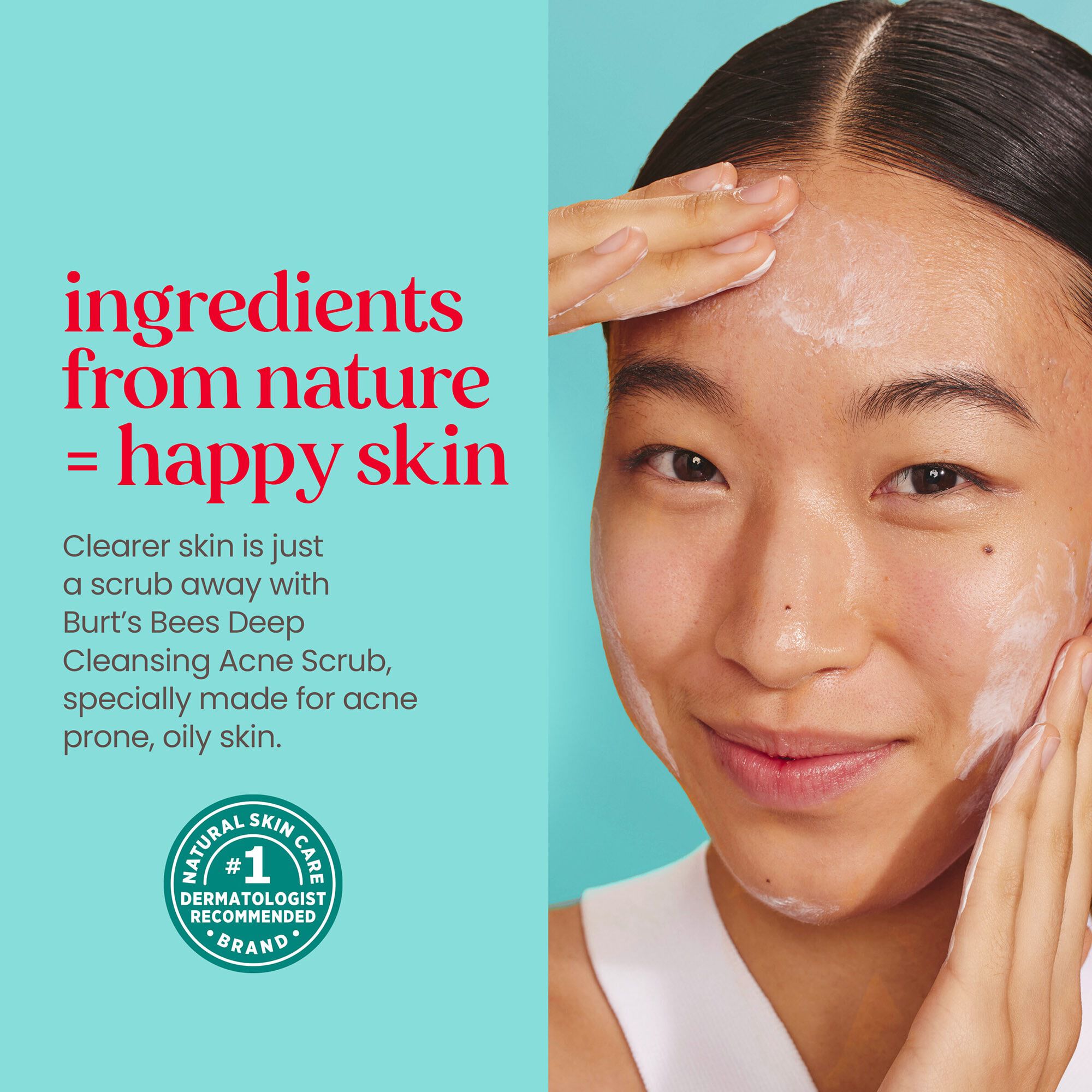 Burt's Bees Clear and Balanced Deep Cleansing Acne Scrub, 4 oz., , large