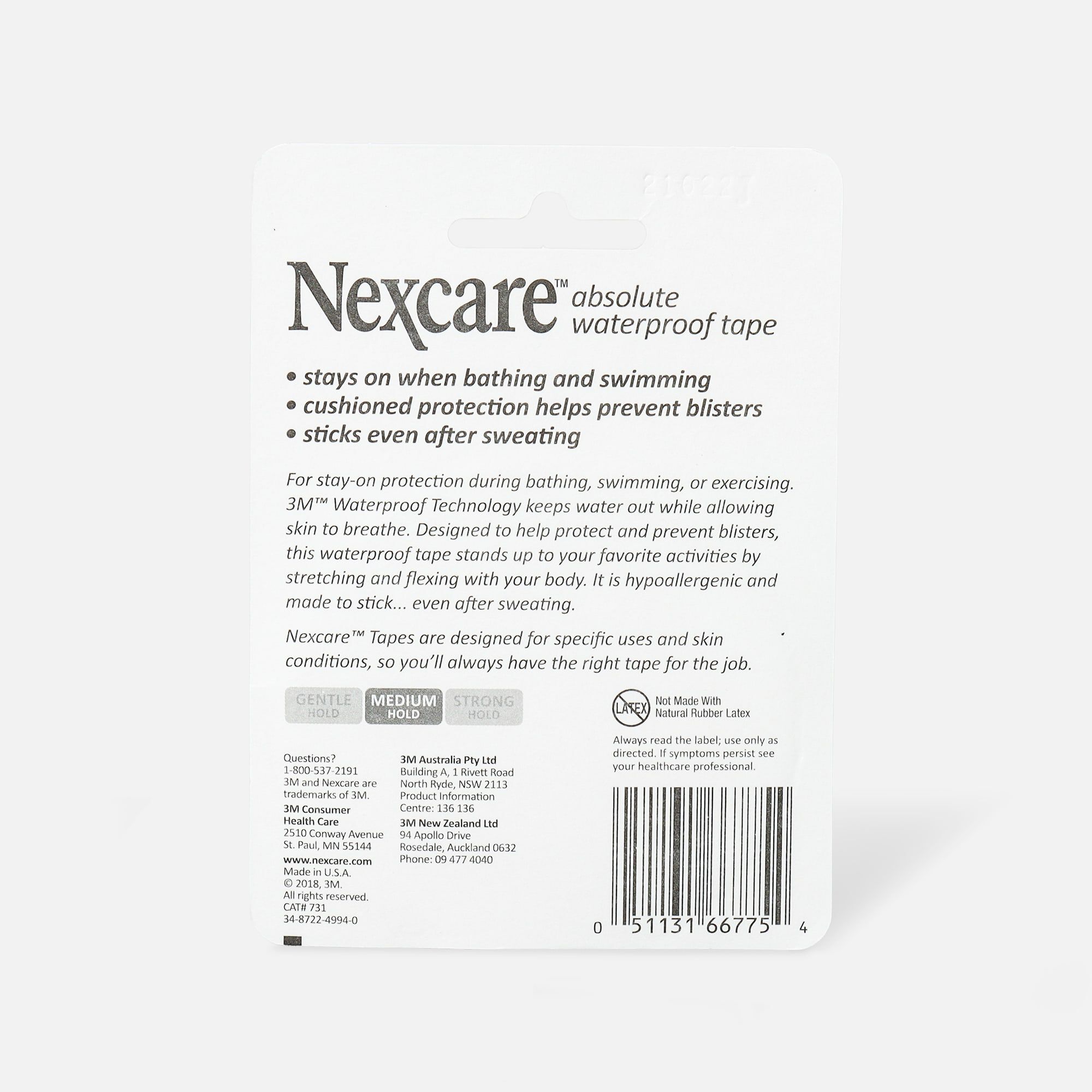 Nexcare Absolute Waterproof Tape, 1" x 5 yds., , large