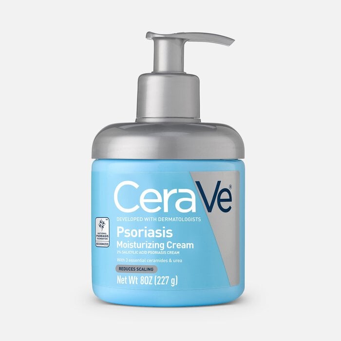 CeraVe Moisturizing Cream for Psoriasis Treatment With Salicylic Acid & Urea for Dry Skin Itch Relief, , large