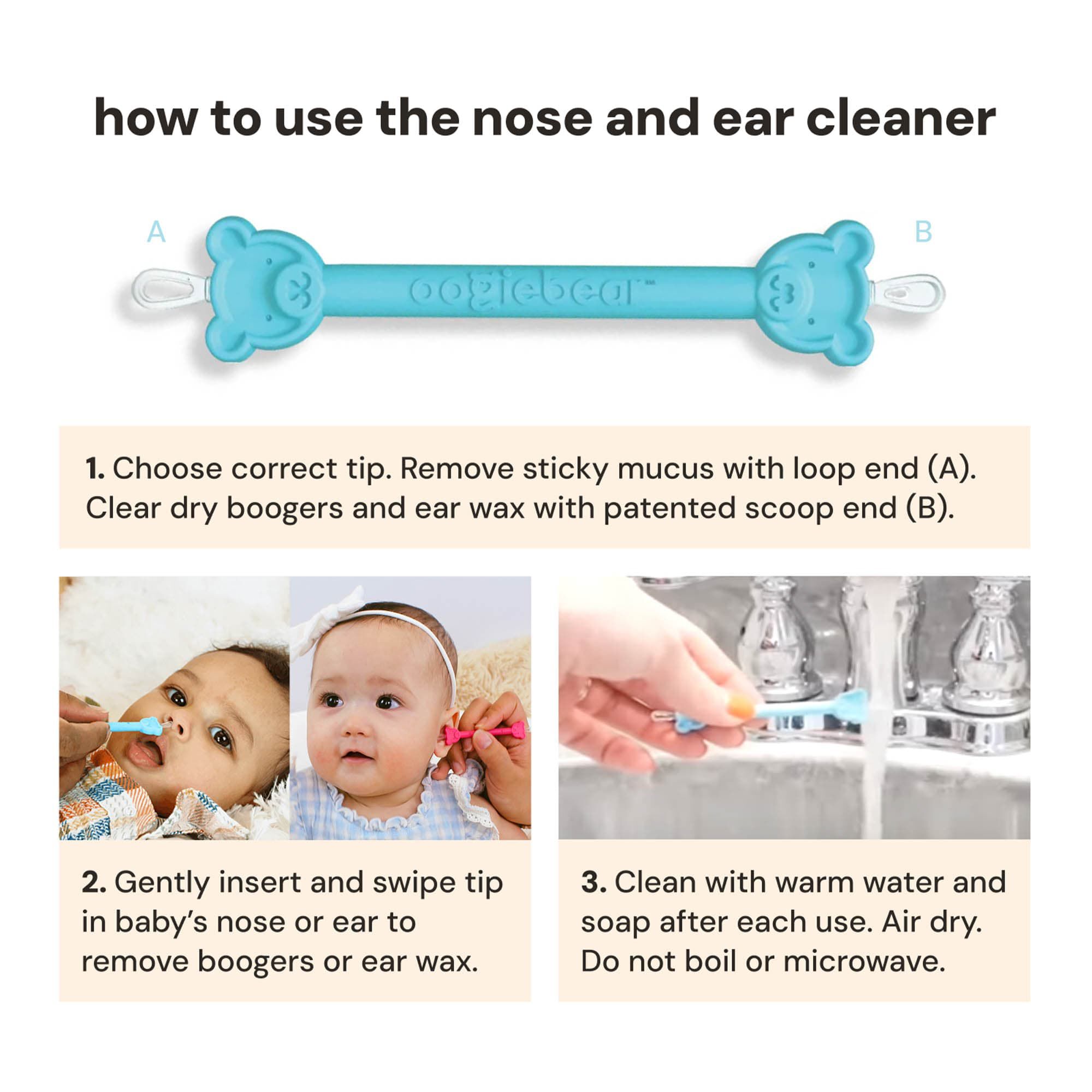 Oogiebear Infant Nose and Ear Cleaner, , large