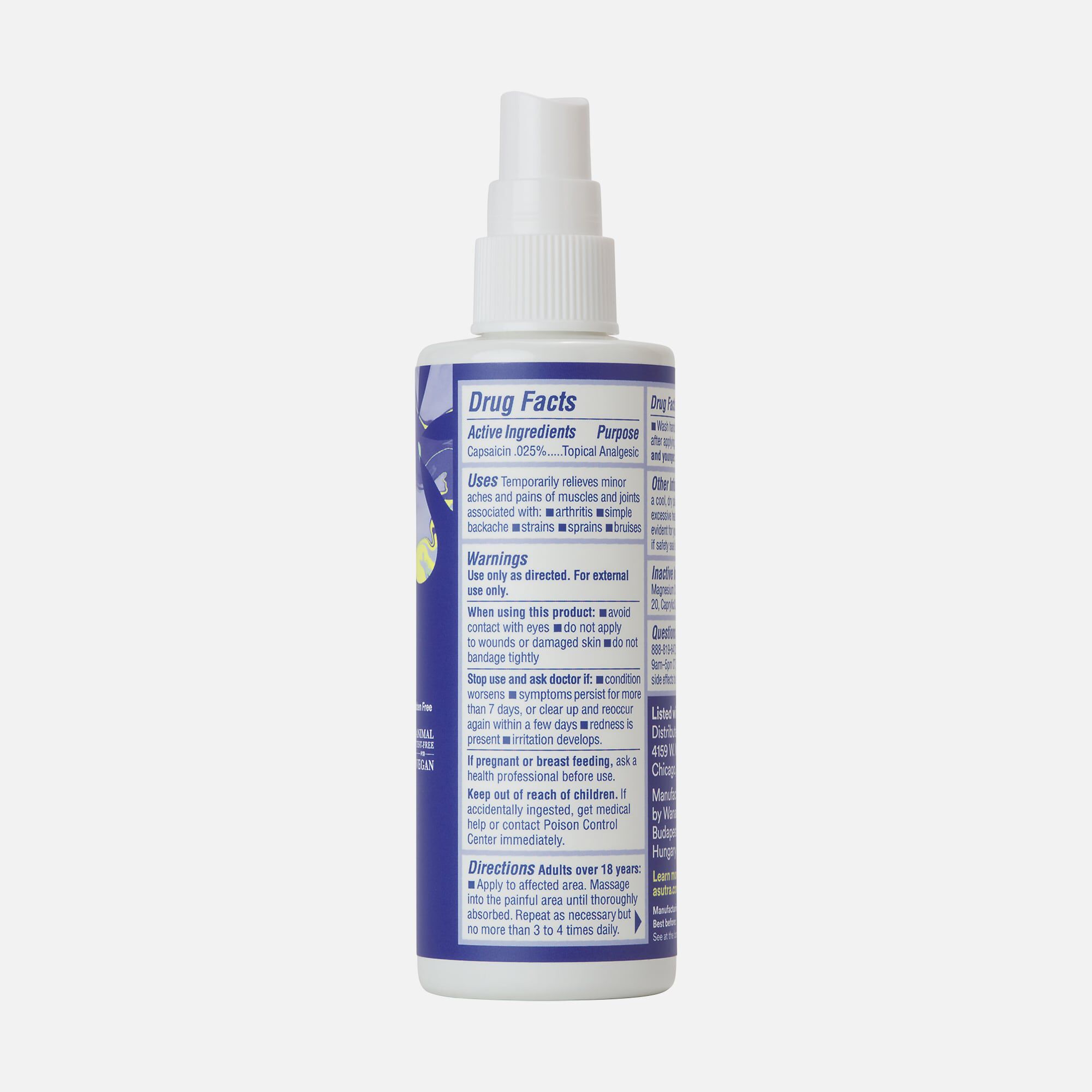 Asutra Spray Pain Away Magnesium Oil with Capsaicin, , large