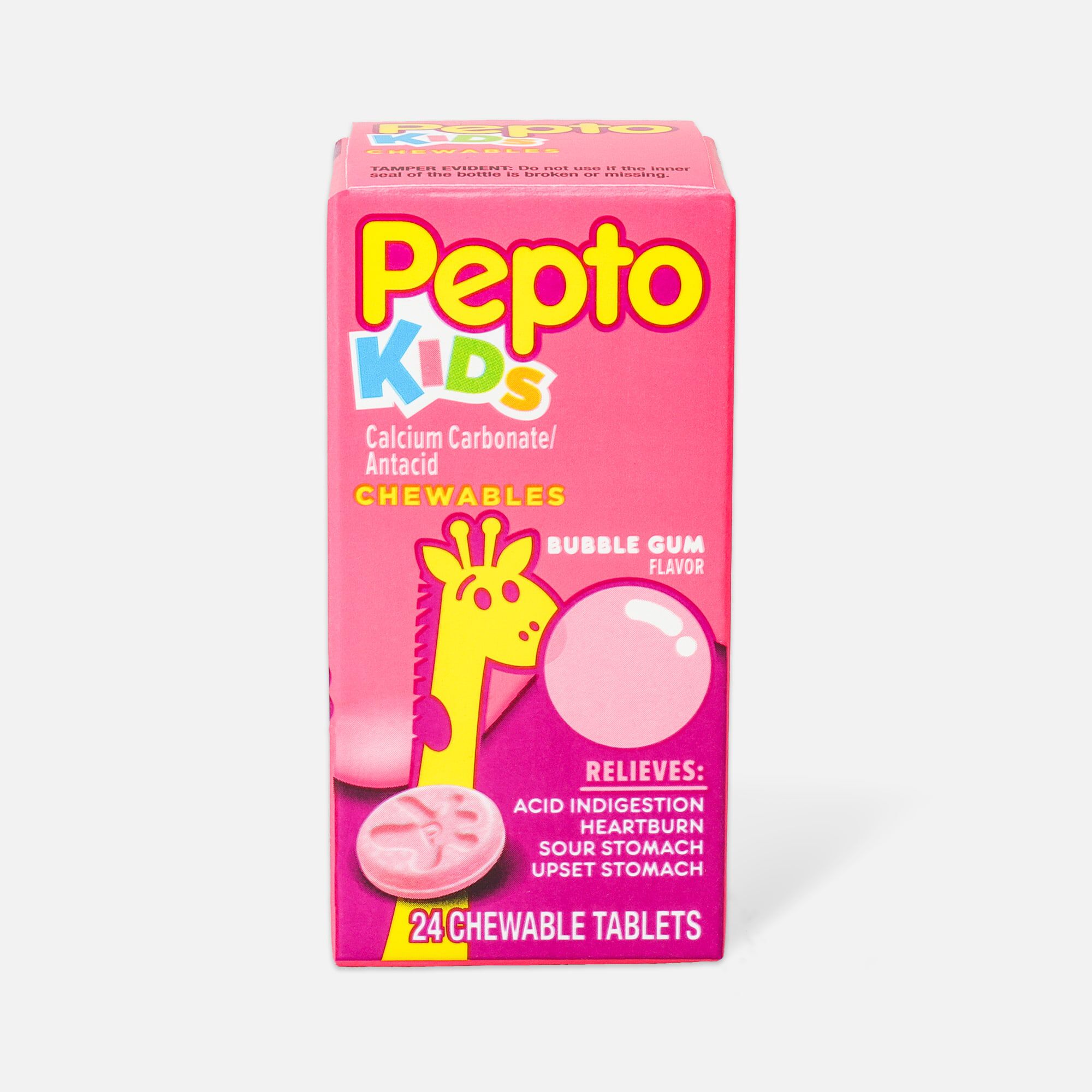 Pepto Kids Antacid Chewable Tablets, Bubble Gum, 24 ct., , large