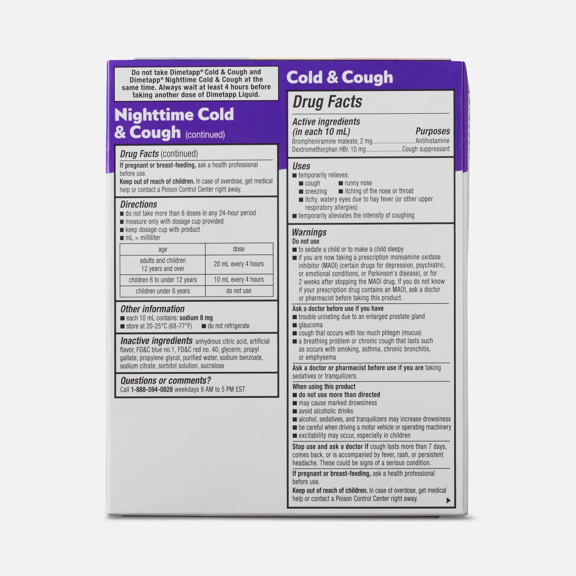 Children's Dimetapp Cold & Cough Daytime + Nighttime Combo Pack, 4 oz., , large