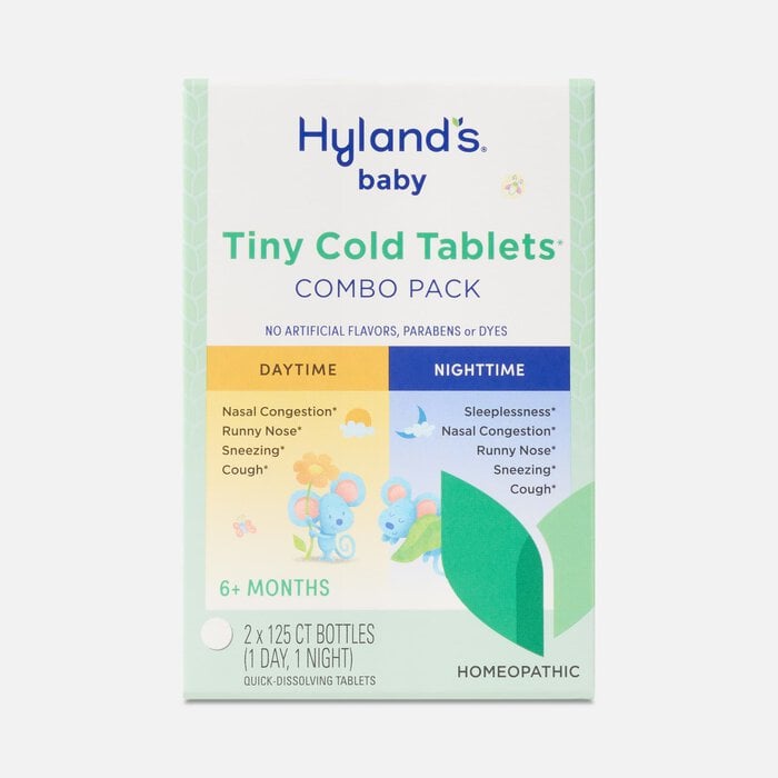 Hyland's Baby Tiny Cold Tablets Daytime & Nighttime Combo Pack, 2 x 125 ct., , large