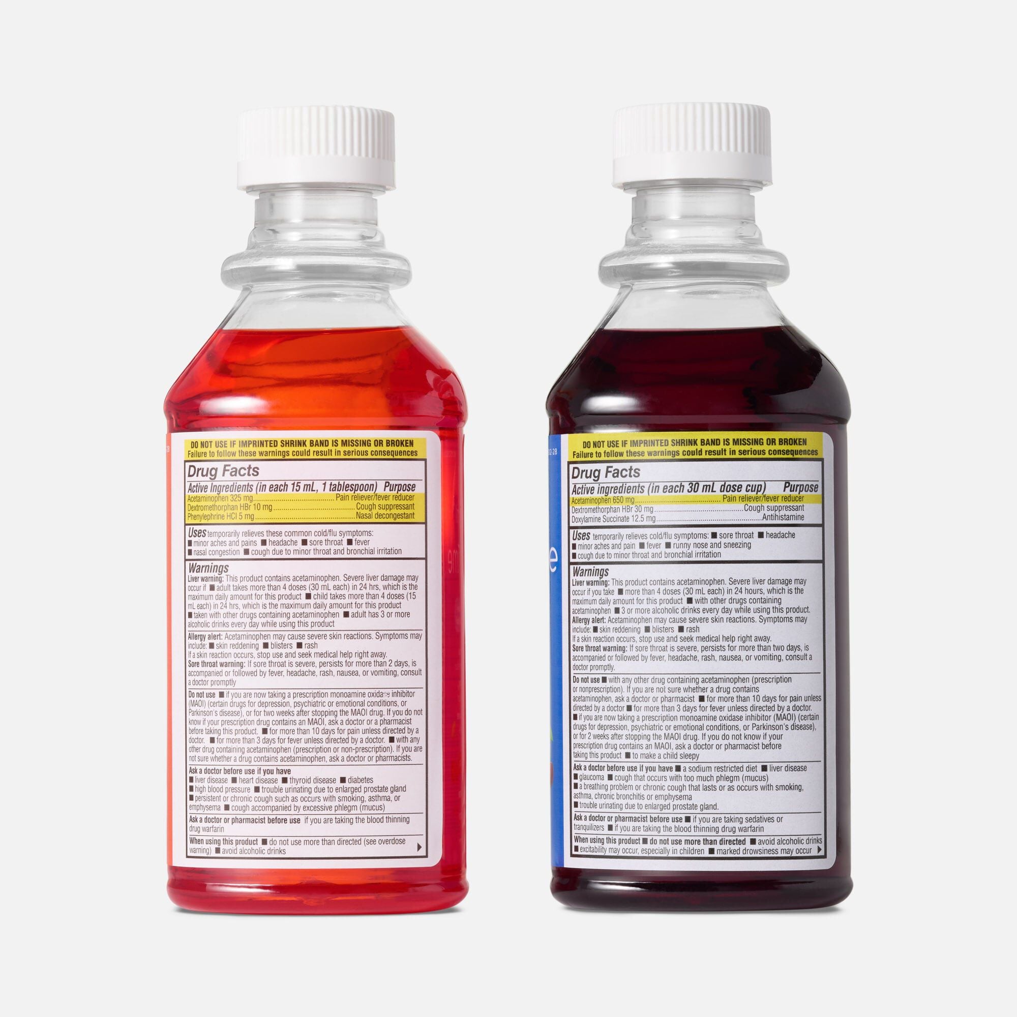 Caring Mill™ Day & Night Cold & Flu Relief Liquid Combo Pack, Original, 12oz, , large