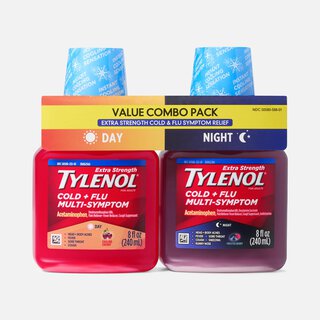 Tylenol® Extra Strength Cold + Flu Multi-Symptom Day & Night Liquid Combo Pack, , large
