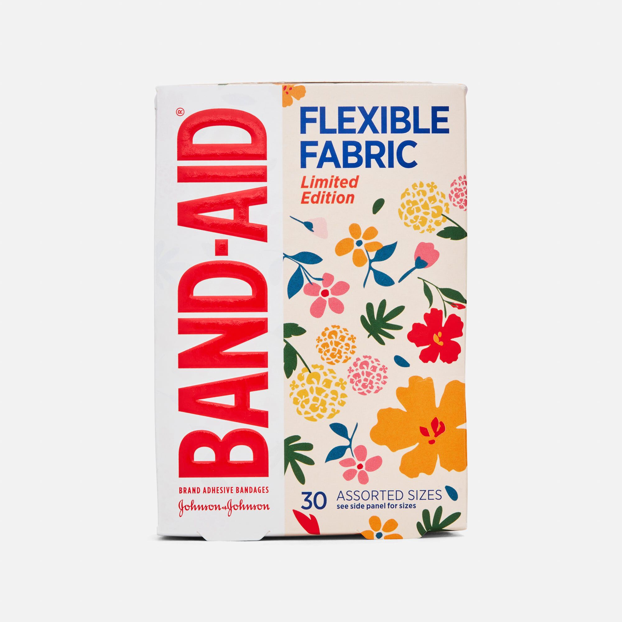 BAND-AID® Decorated Flexible Fabric Assorted 30 ct., Wildflower, large