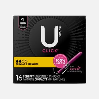 U by Kotex Click Compact Tampons, Regular Absorbency, , large