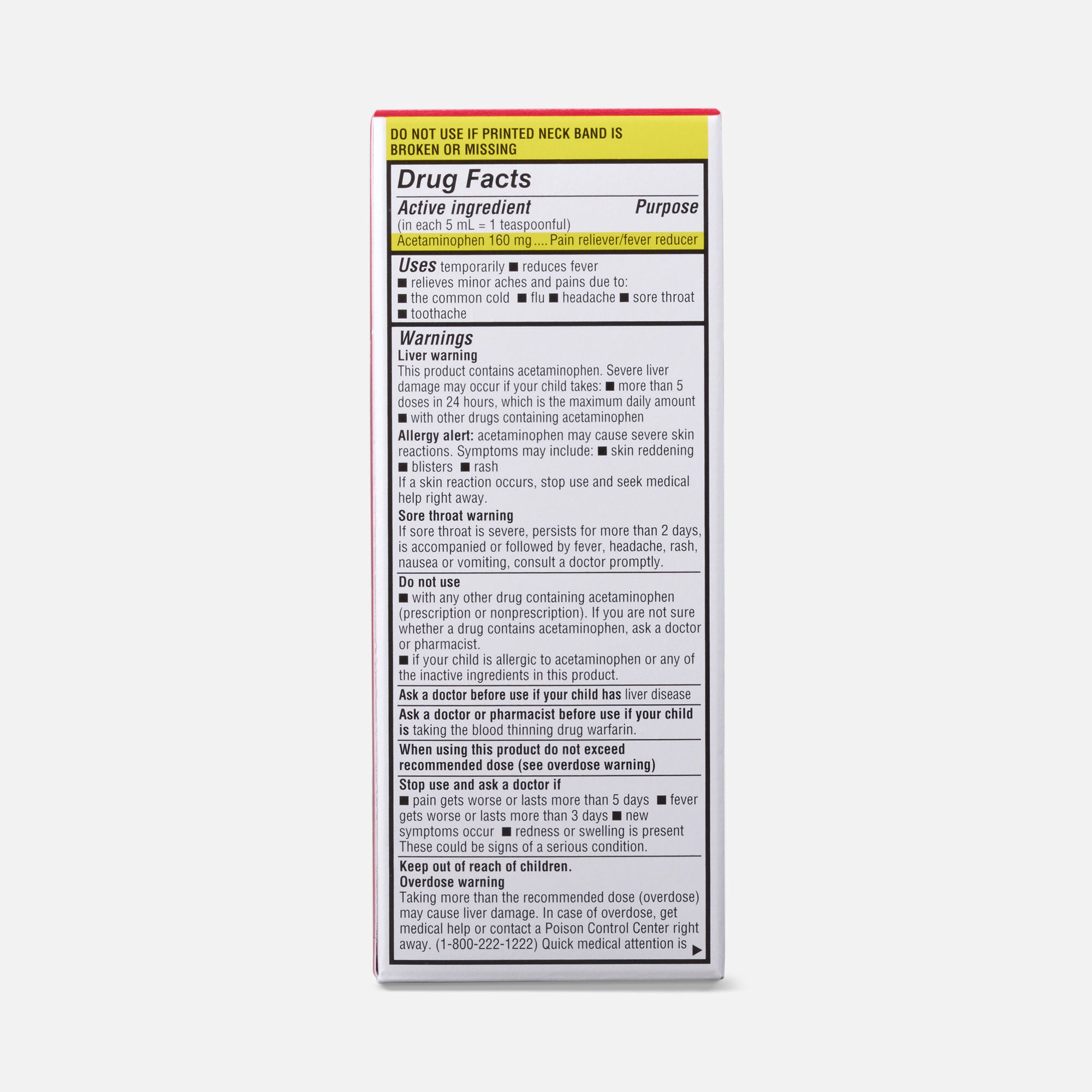 Caring Mill™ Children's Acetaminophen Fever Reducer & Pain Reliever Liquid, Ages 2-11, Grape, 4 fl oz., , large