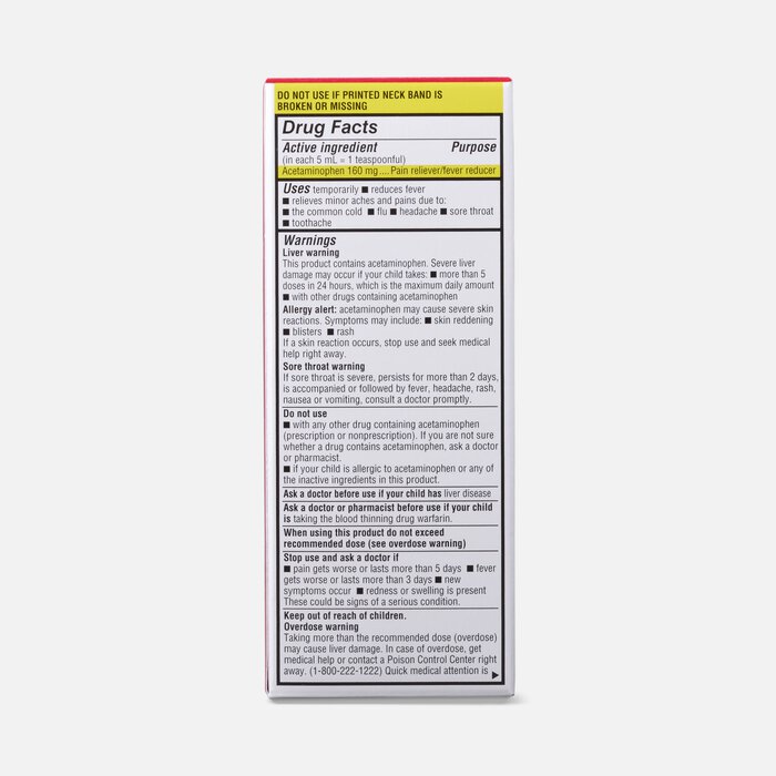 Caring Mill™ Children's Acetaminophen Fever Reducer & Pain Reliever Liquid, Ages 2-11, Grape, 4 fl oz., , large