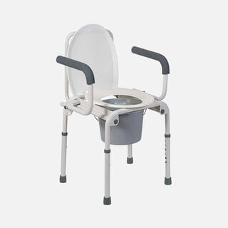DMI® Steel Drop-Arm Bedside Commode, , large