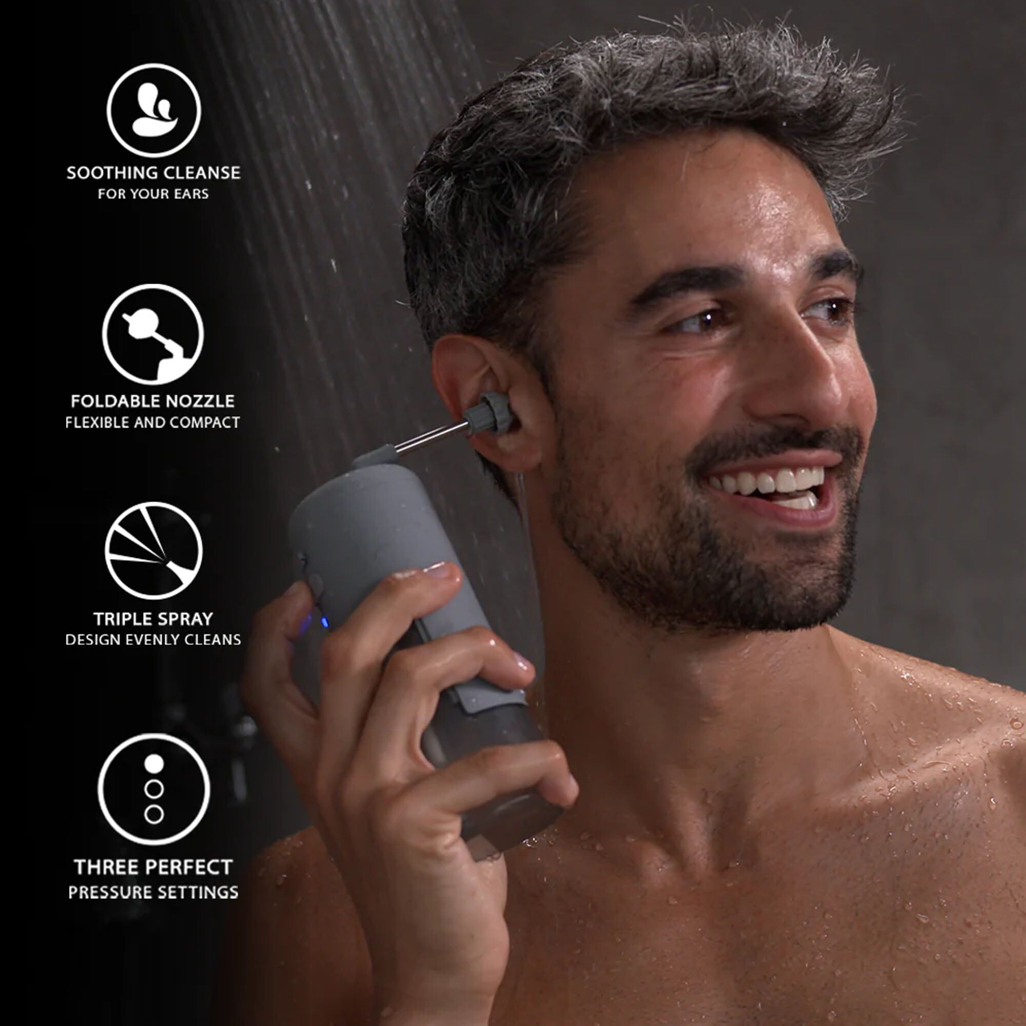 Wush Pro Powered Ear Cleaner, Grey, large