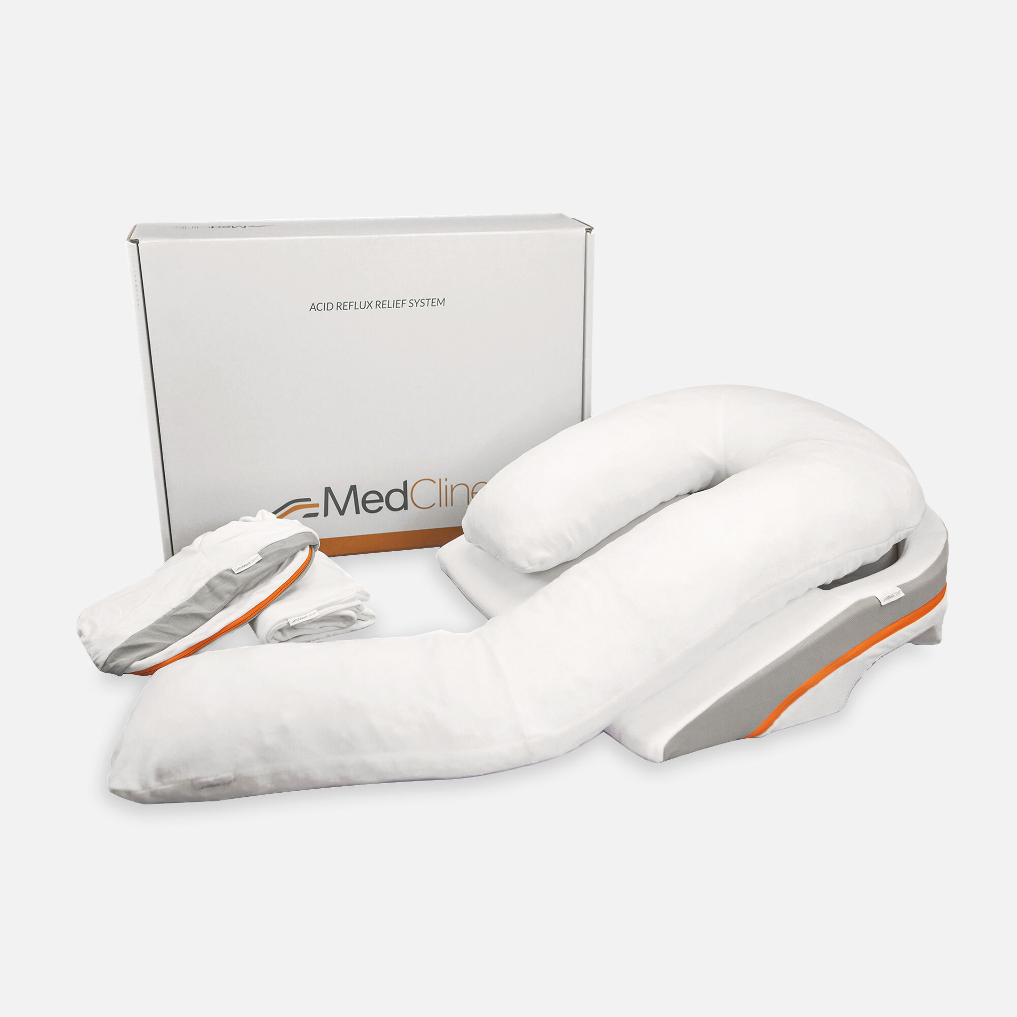 MedCline Acid Reflux Relief Pillow System + Extra Cases, , large