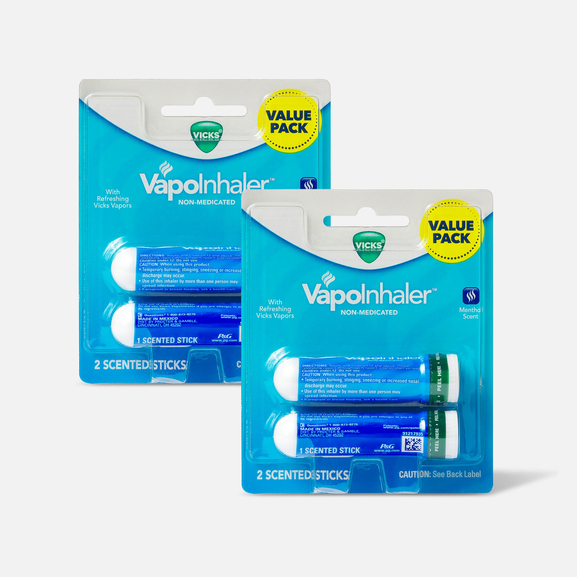 Vicks VapoInhaler, Non-Medicated, 0.2 mL, Twin-Pack (2-Pack), , large
