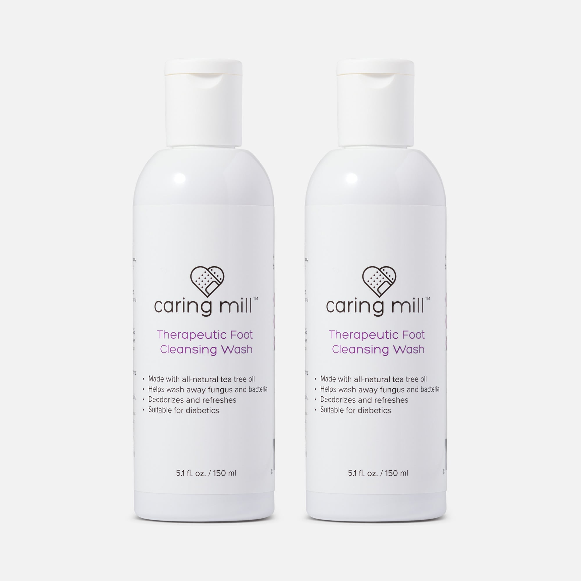 Caring Mill™ Therapeutic Foot Cleaning Wash 5.1 oz. (2-Pack), , large
