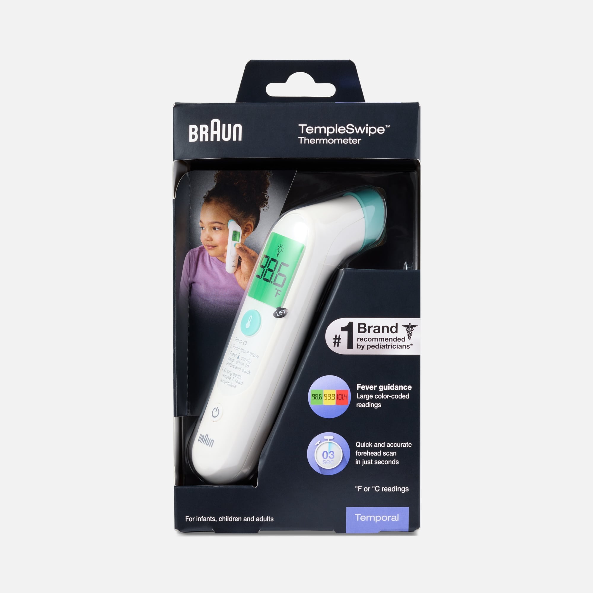 Braun Sensian™ Swipe 5 Forehead Thermometer, , large