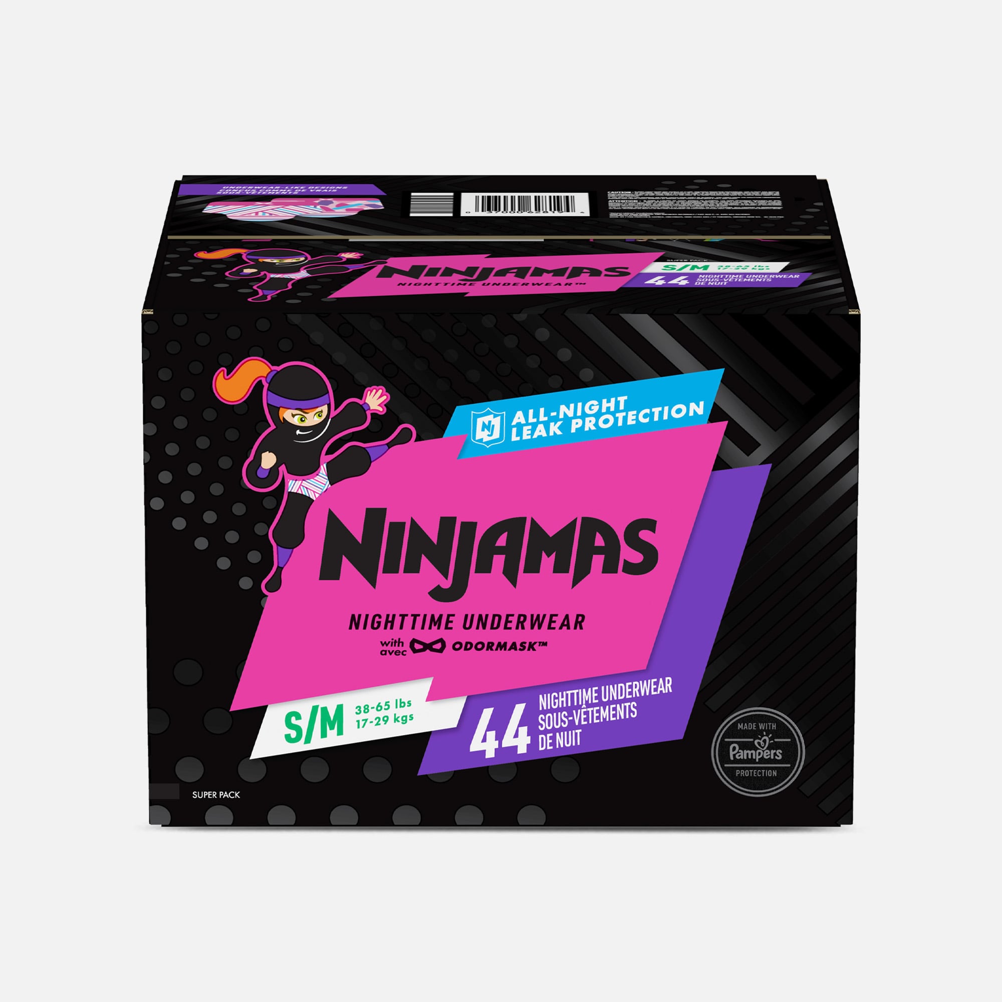Ninjamas Nighttime Bedwetting Underwear for Girls, , large