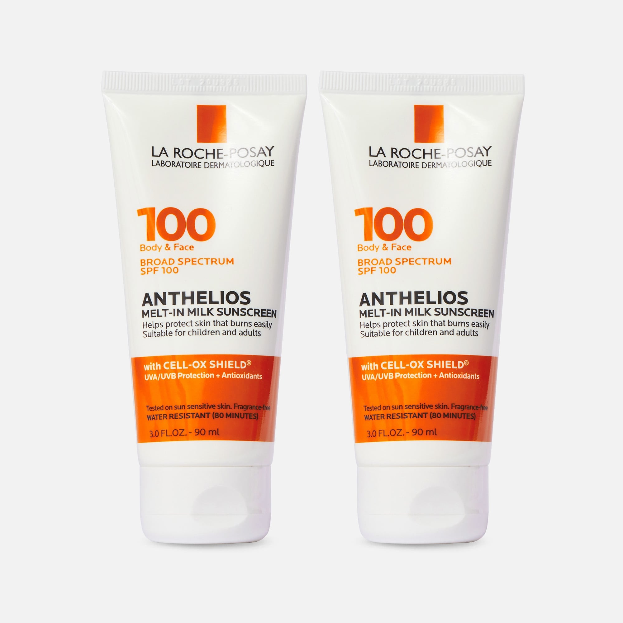 La Roche-Posay Anthelios Melt-In Milk Sunscreen for Face & Body SPF 100, 3 fl oz. (2-Pack), , large