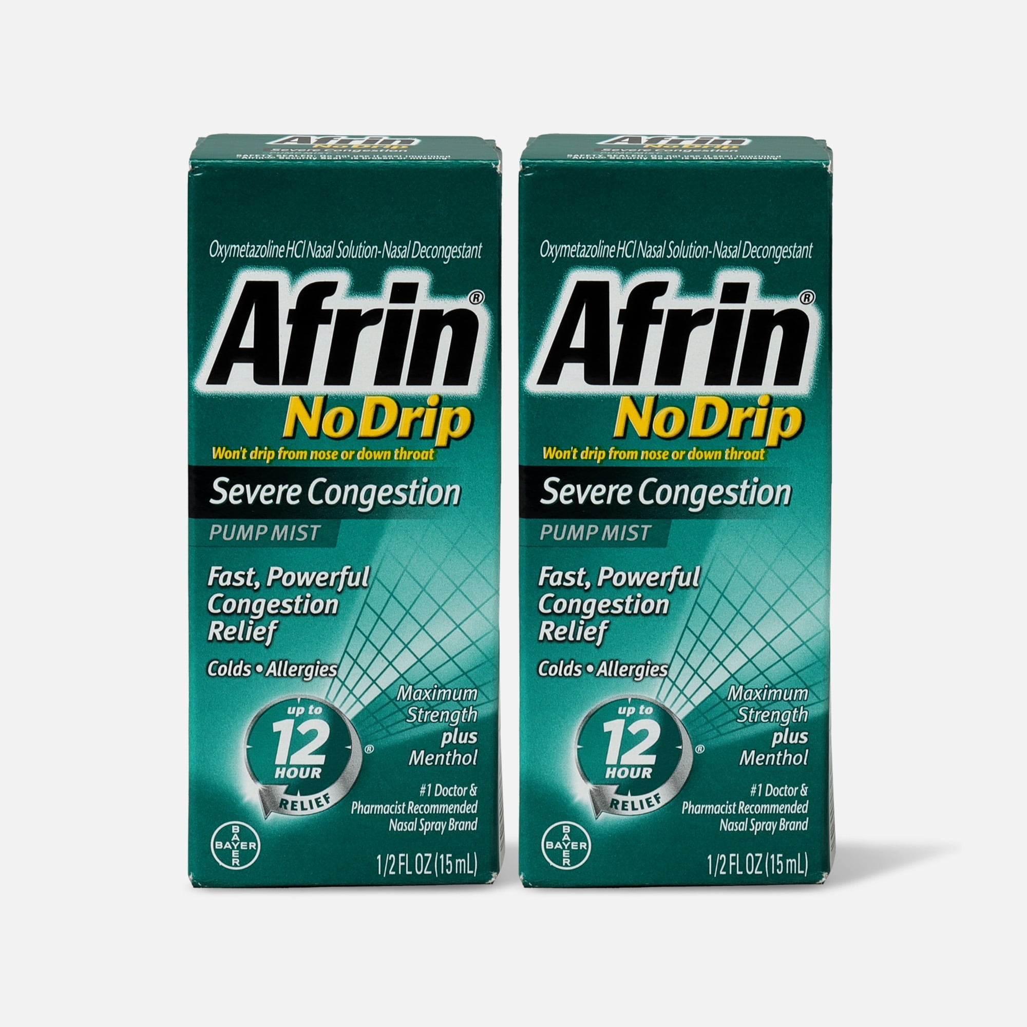 Afrin No Drip Severe Congestion Pump Nasal Mist, .5 oz. (2-Pack), , large