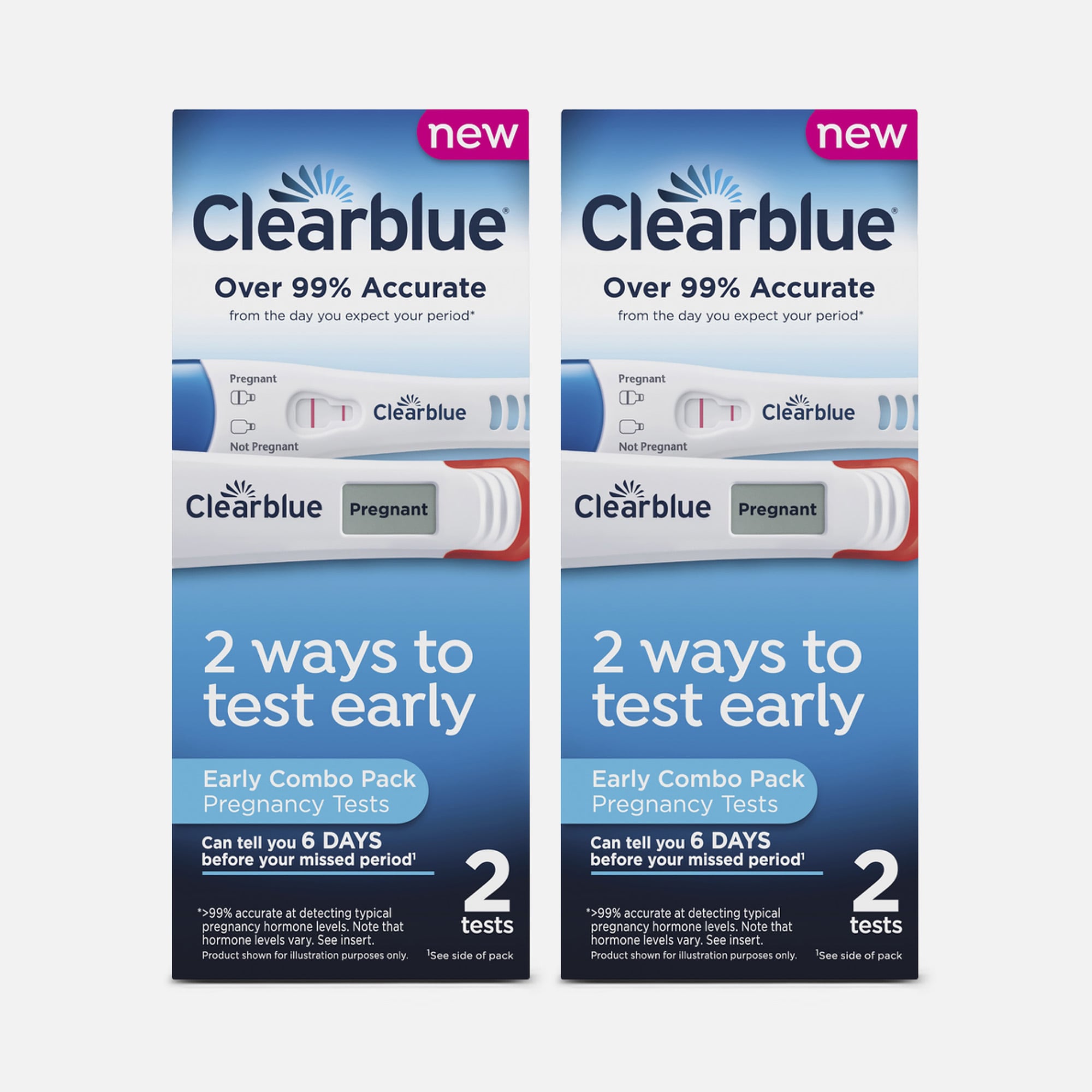 Clearblue Early Detection Pregnancy Test Combo Pack (2-Pack), , large