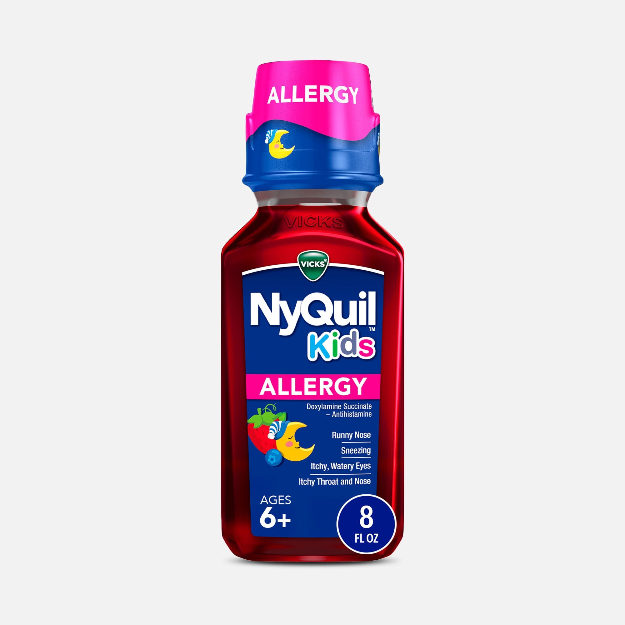 NyQuil Kids Allergy Solution, Berry, 8 fl oz., , large