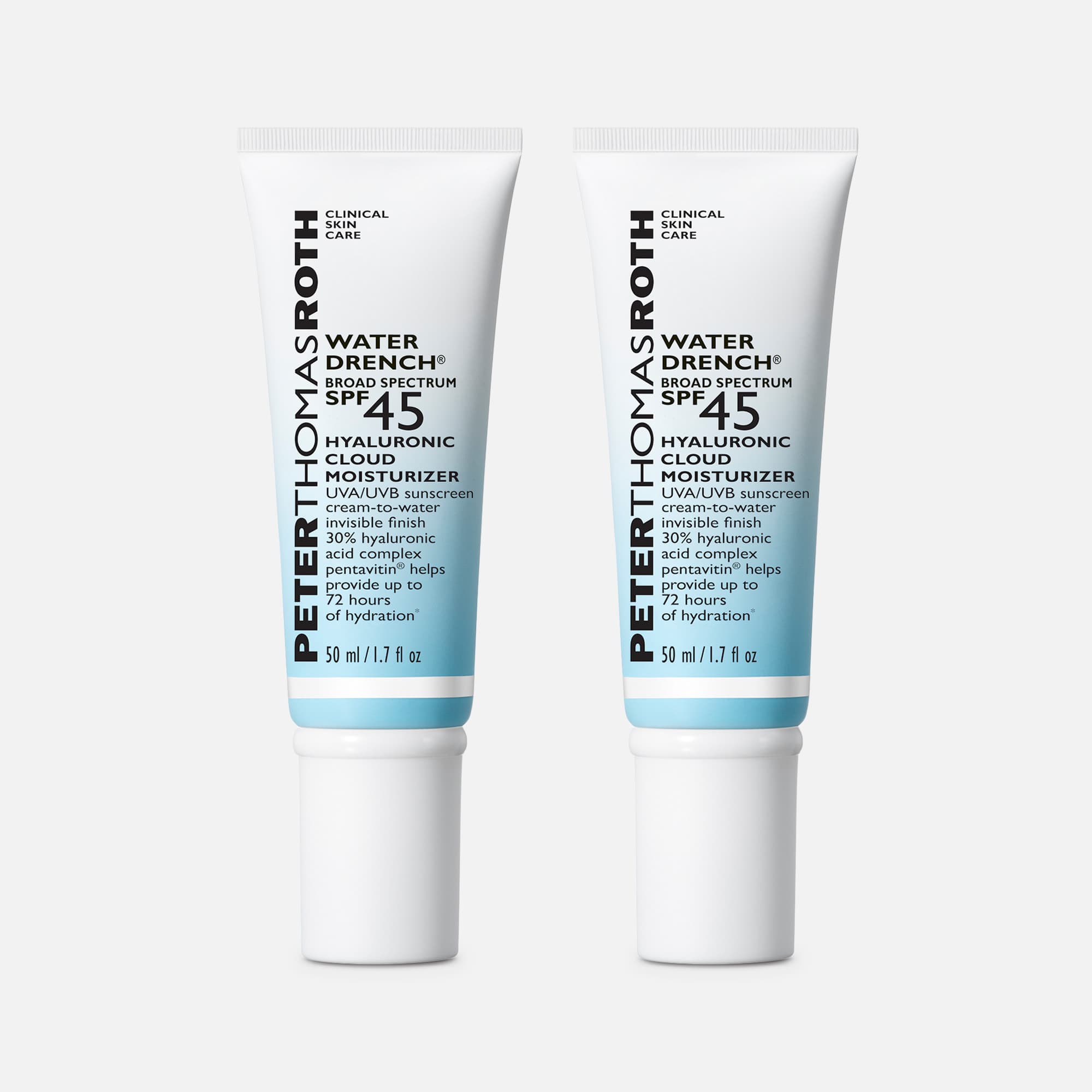 Peter Thomas Roth Water Drench Broad Spectrum Hyaluronic Cloud Moisturizer, SPF 45, 1.7 oz. (2-Pack), , large