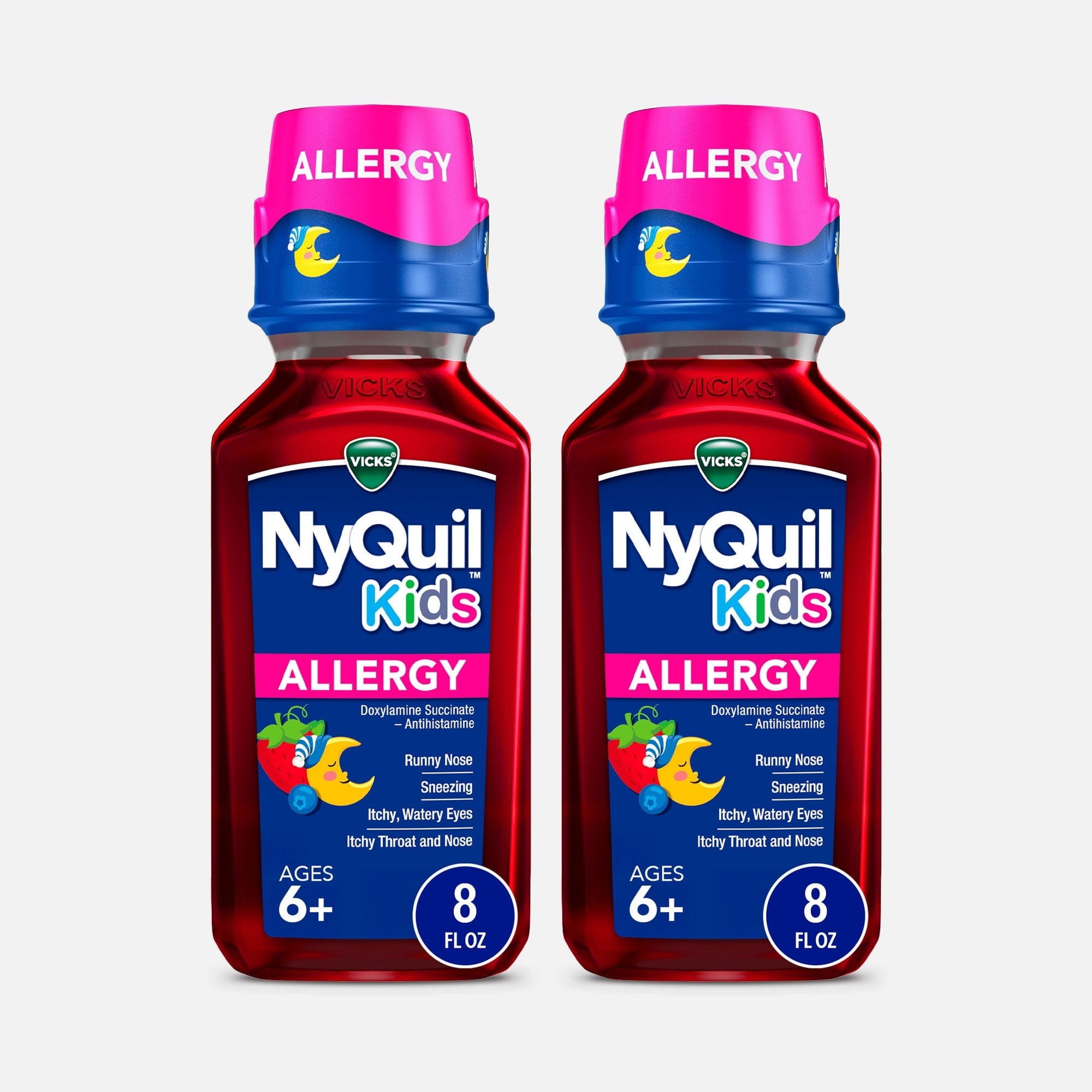 NyQuil Kids Allergy Solution, Berry, 8 fl oz. (2-Pack), , large