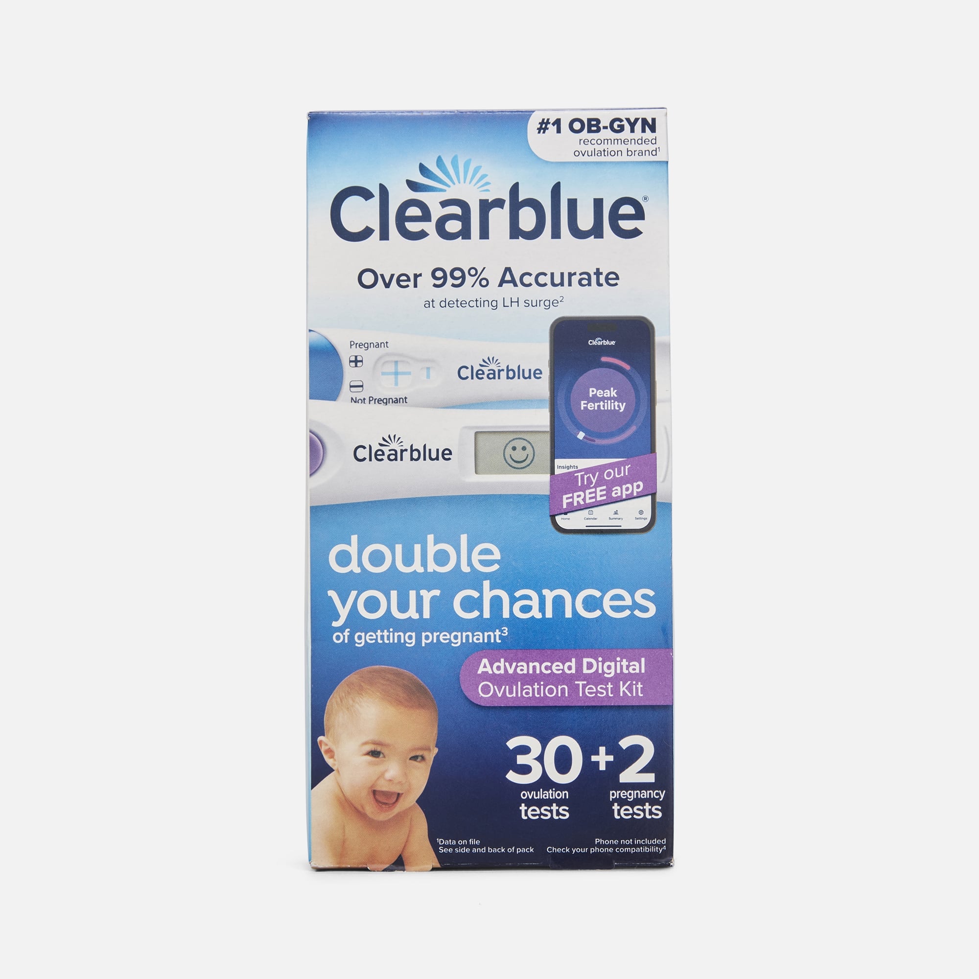 Clearblue Advanced Digital Ovulation Test Kit, , large